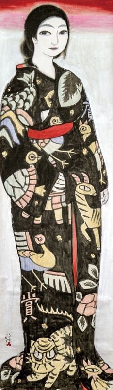 Original Japanese Hanging Scroll Woman Portrait Nihonga Banka: Original Japanese Hanging Scroll Woman Portrait Nihonga Banka Item Specifics: Artist: Naganase Banka Subject: Woman / Portrait Material: Ink and Color on Paper or Silk Style: Japanese Year Of Producti