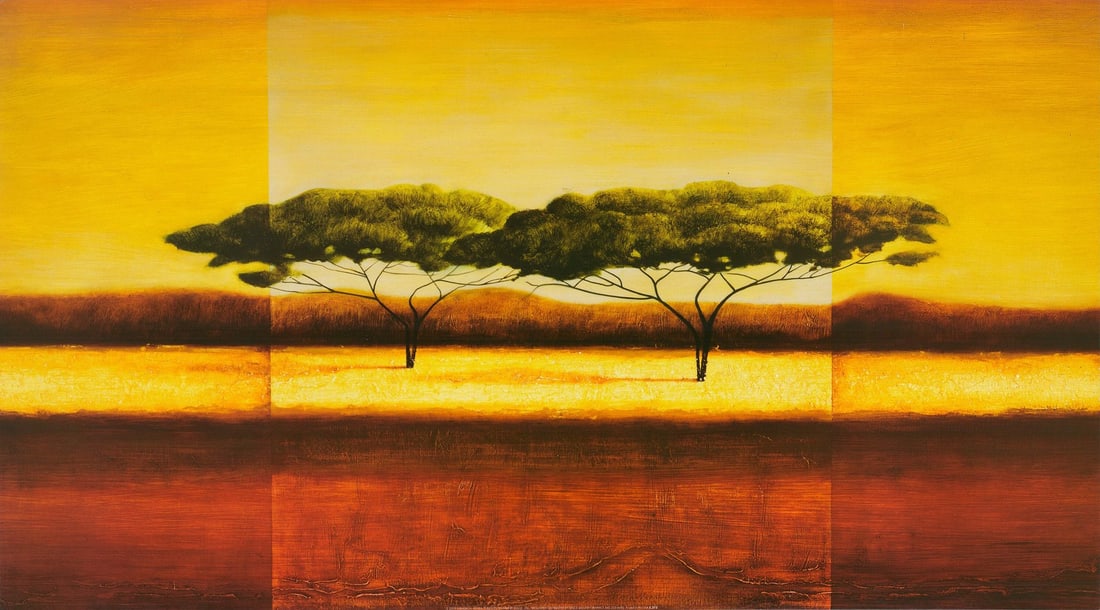 LAZLO EMMERICH Kenya 30" x 54" Offset Lithograph 2009 Contemporary (1 of 8)
