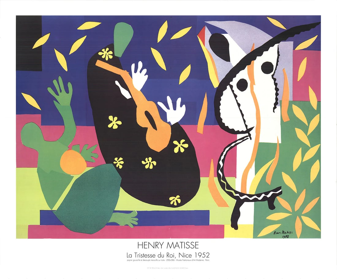 HENRI MATISSE La Tristesse du Roi 35" x 43.75" Offset Lithograph 1990 Modernism: HENRI MATISSE La Tristesse du Roi 35" x 43.75" Offset Lithograph 1990 Modernism Item Specifics: Artist: Henri Matisse Brand: Matisse Henri Country/Region Of Origin: France Exact Year: 1990 Height: 35 
