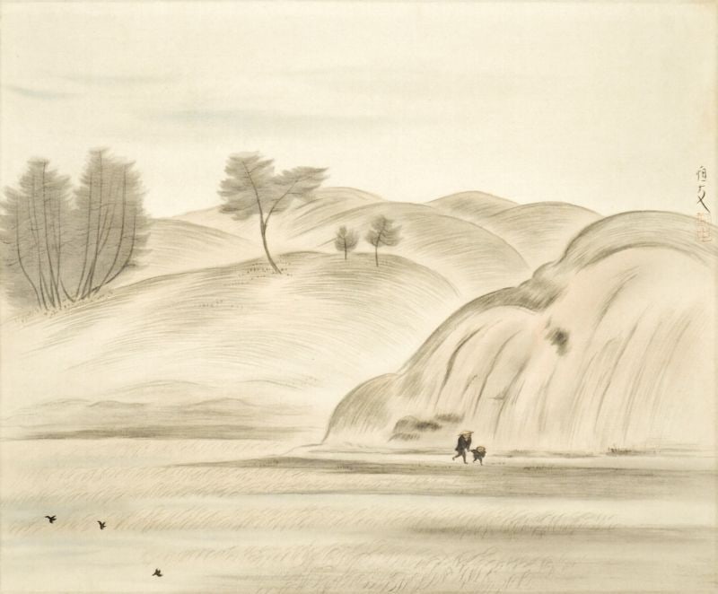 Satoyama Japanese Art Hanging Scroll Tsunetomo Morita Painted Gafuku: Satoyama Japanese Art Hanging Scroll Tsunetomo Morita Painted Gafuku Item Specifics: Artist: Morita Tsunetomo Subject: Satoyama Rural Landscape Material: Paper or Silk (Hanging Scroll) Style: Japanese
