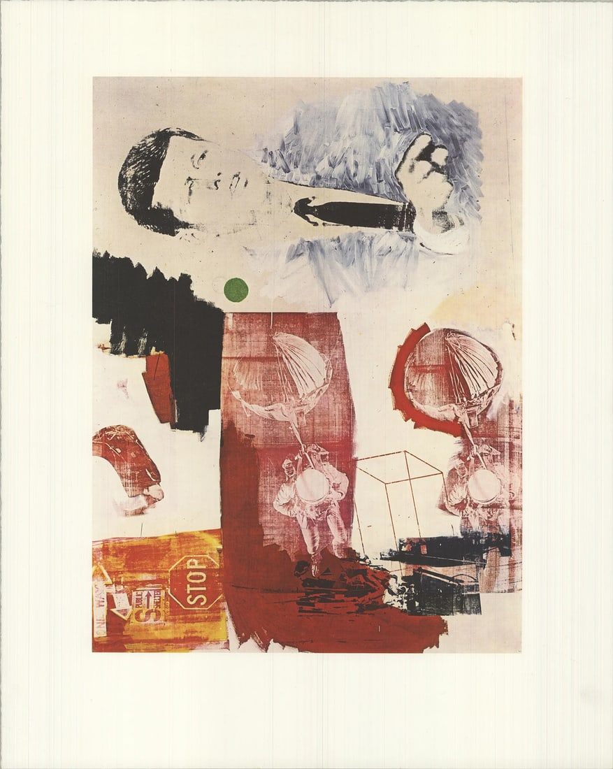 ROBERT RAUSCHENBERG 19.75" x 15.75" OFFSET LITHOGRAPH 1990 POP ART (1 of 4)