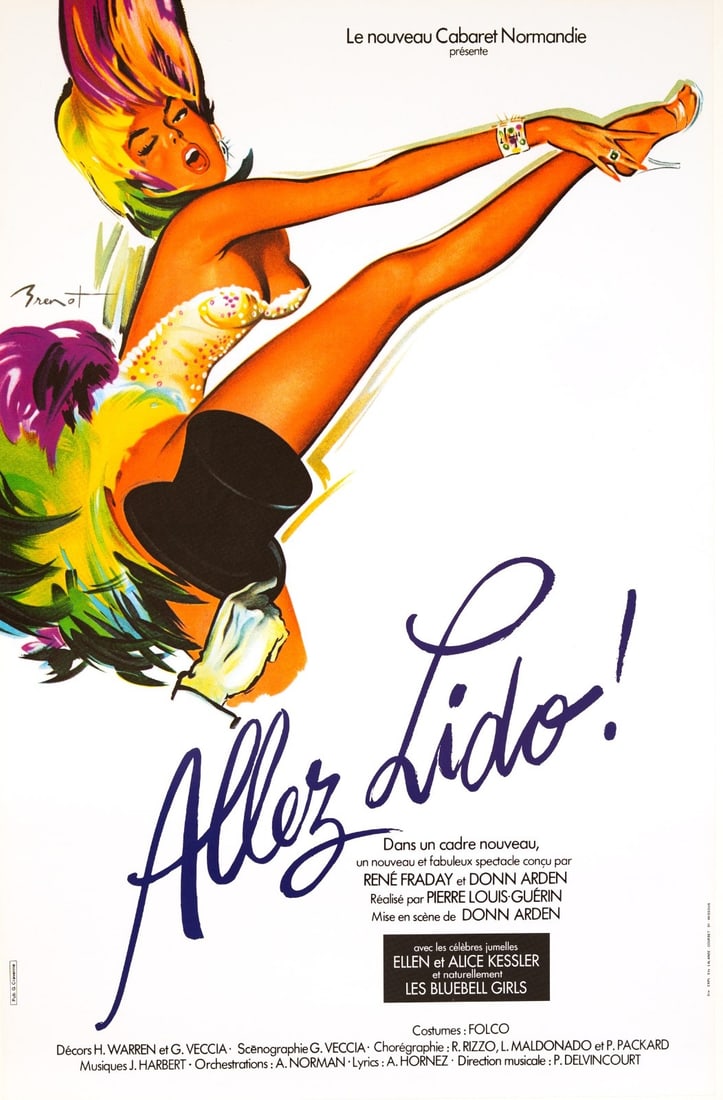 Donn Arden Printing Lido Poster By Brenot On Linen Lido: Donn Arden Printing Lido Poster By Brenot On Linen Lido Item Specifics: Artist: pierre laurent brenot Unit Of Sale: Single Piece Size: Small Date Of Creation: 1977 Region Of Origin: paris Framing: Unf
