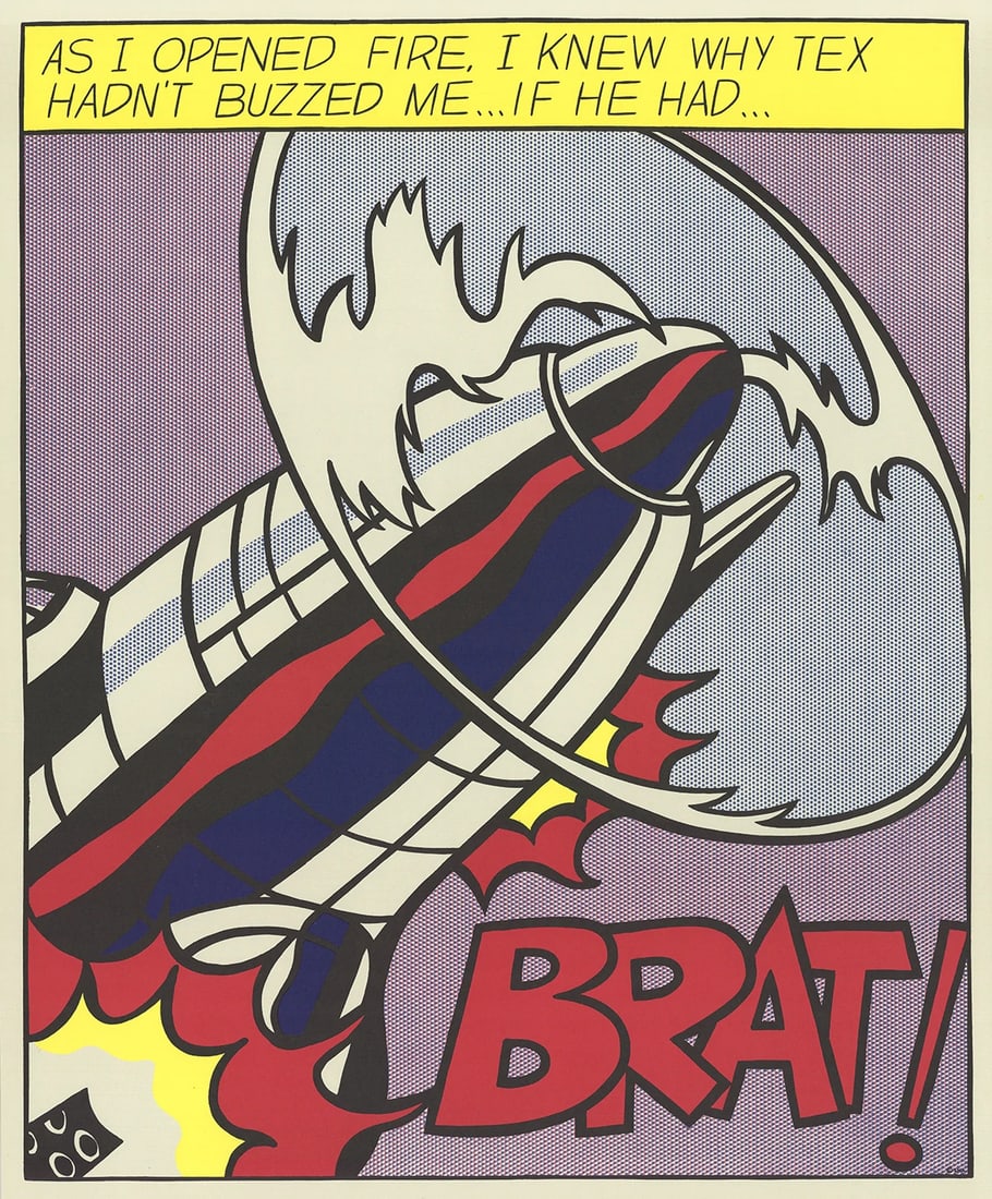 ROY LICHTENSTEIN As I Opened Fire (Panel 1 of 3) 25" x 20" Poster 1997 Pop Art M (1 of 5)