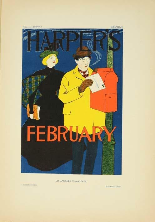 Original Poster Harpers 1897 Etrangeres Vintage Affiches Penfield: Original Poster Harpers 1897 Etrangeres Vintage Affiches Penfield Item Specifics: Artist: PENFIELD Style: Art Nouveau Date Of Creation: 1897 Year Of Production: 1897 Width (Inches): 9 Subject: VENTE O