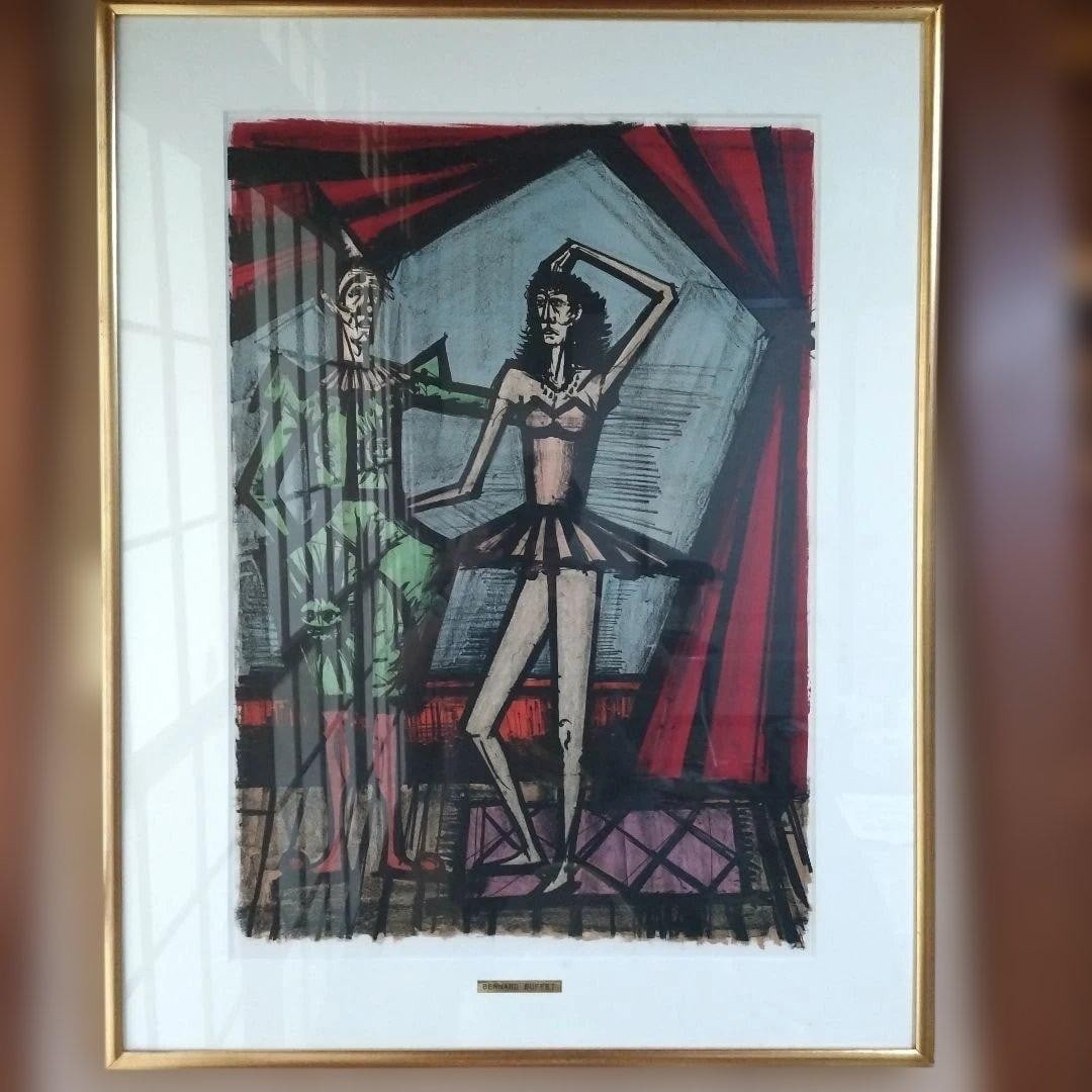 Bernard Buffet Pierrot and Ballerina Lithograph 1968 Framed Raisonn No. 142: Bernard Buffet Pierrot and Ballerina Lithograph 1968 Framed Raisonn No. 142 Item Specifics: Brand: NO BRAND Provenance: NA Country: Japan Culture: NA California Prop 65 Warning: NA Product Disclaimer: