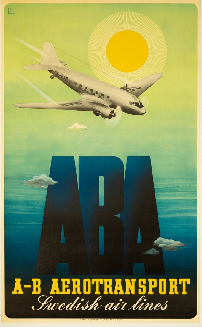 Beckman Anders Circa 1930 Swedish Air Lines (1 of 3)