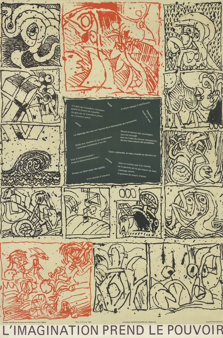 PIERRE ALECHINSKY L'imagination Prend Le Pouvoir 32" x 23" Offset Lithograph 196: PIERRE ALECHINSKY L'imagination Prend Le Pouvoir 32" x 23" Offset Lithograph 196 Item Specifics: Artist: Pierre Alechinsky Brand: Alechinsky Pierre Exact Year: 1968 Height: 32 Item Height: 32 Item Wid