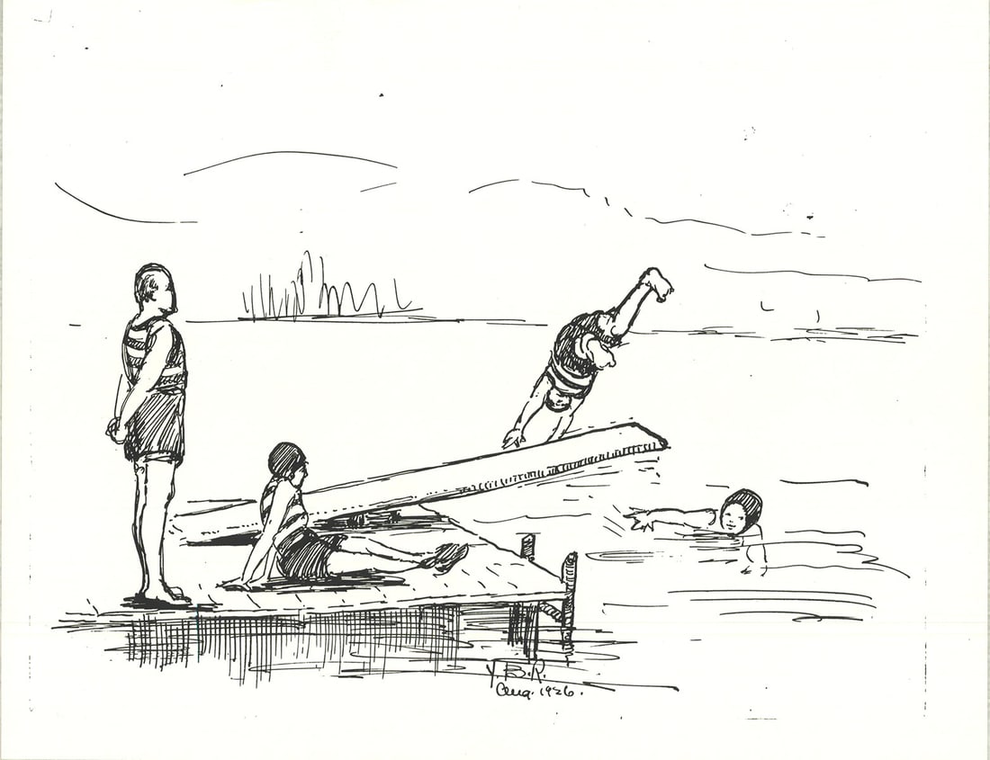 ROBINSON YB Divers 8.5" x 11" Lithograph 1926 Contemporary (1 of 4)