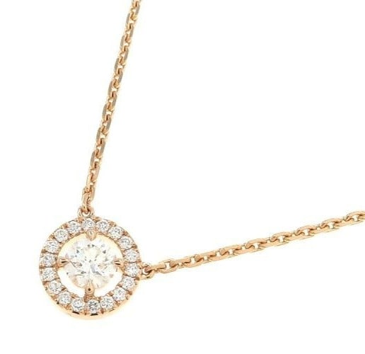 Messika Joy Solitaire Diamond 18k Rose Gold Pendant Necklace with Box Paper: Messika Joy Solitaire Diamond 18k Rose Gold Pendant Necklace with Box Paper Item Specifics: Pendant Shape: Round Closure: Lobster Occasion: Anniversary Birthday Christening Christmas Confirmation/Comm