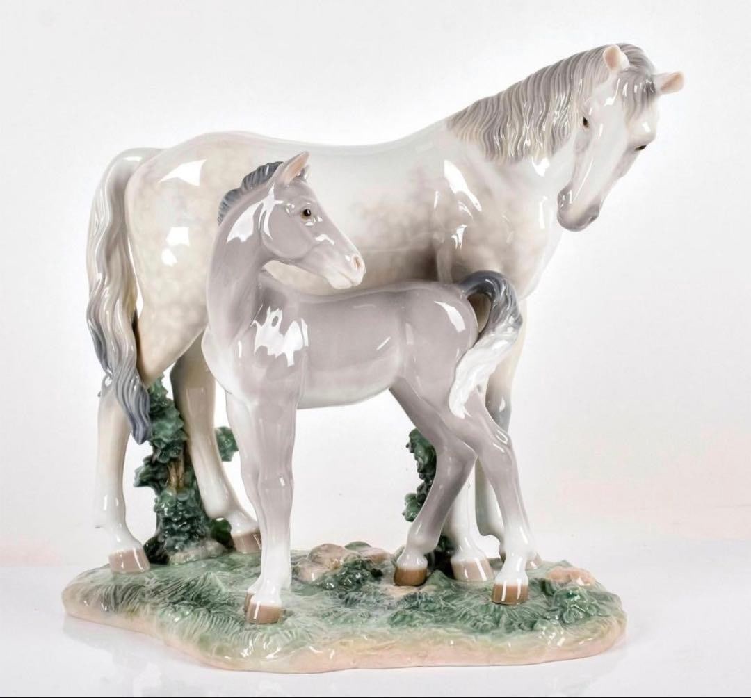 Lladro Horse Figurine First Steps On The Prairie #6873 Mare & Foal Collectible (1 of 20)
