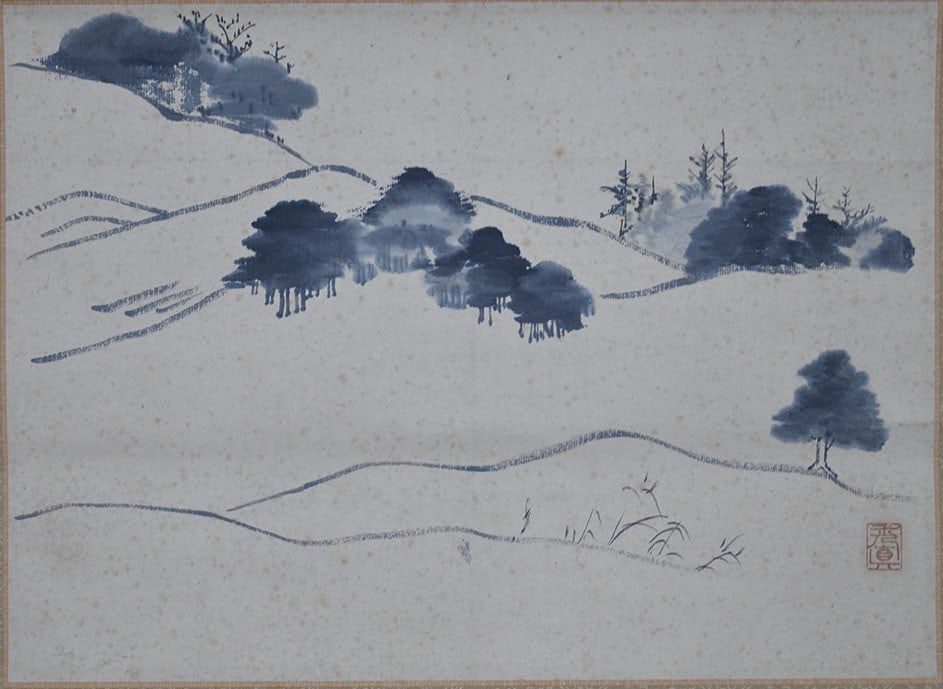 Hozuma Pine Mountain Matsuyama zu Katori Japanese Hanging Scroll: Hozuma Pine Mountain Matsuyama zu Katori Japanese Hanging Scroll Item Specifics: Artist: Katori Hozuma Subject: Pine Mountain Landscape Material: Ink and Color on Paper Style: Japanese Year Of Product