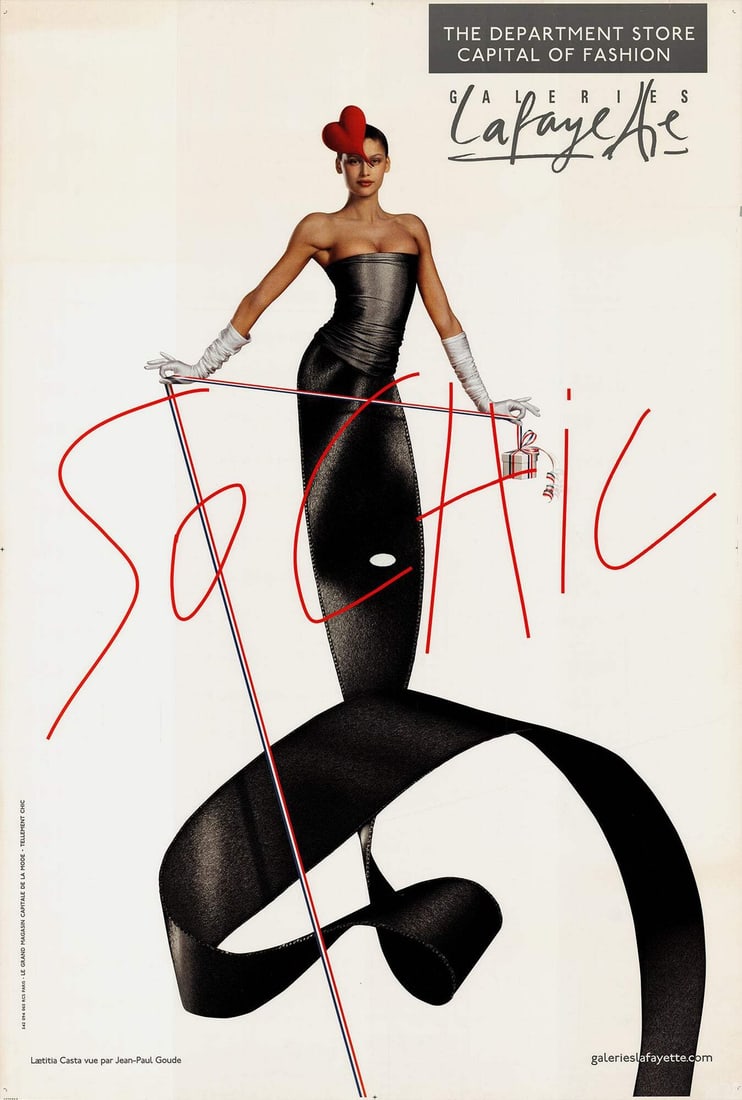 JEAN-PAUL GOUDE Galeries Lafayette - So Chic 69" x 46.75" Offset Lithograph 2001: JEAN-PAUL GOUDE Galeries Lafayette - So Chic 69" x 46.75" Offset Lithograph 2001 Item Specifics: Artist: Jean-Paul Goude Brand: Goude Jean-Paul Exact Year: 2001 Height: 69 Item Height: 69 Type: Offset