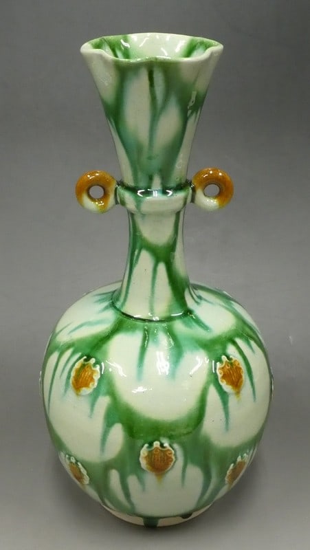 Takuo Kato Living National Treasure Sansai Shosoin Style Ceramic Flower Vase (1 of 10)