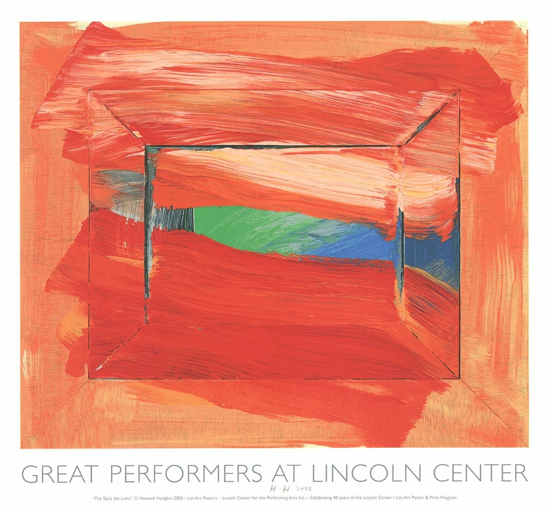 HOWARD HODGKIN The Sky's The Limit SIGNED 30" x 33" Serigraph 2002 Abstract Red (1 of 9)