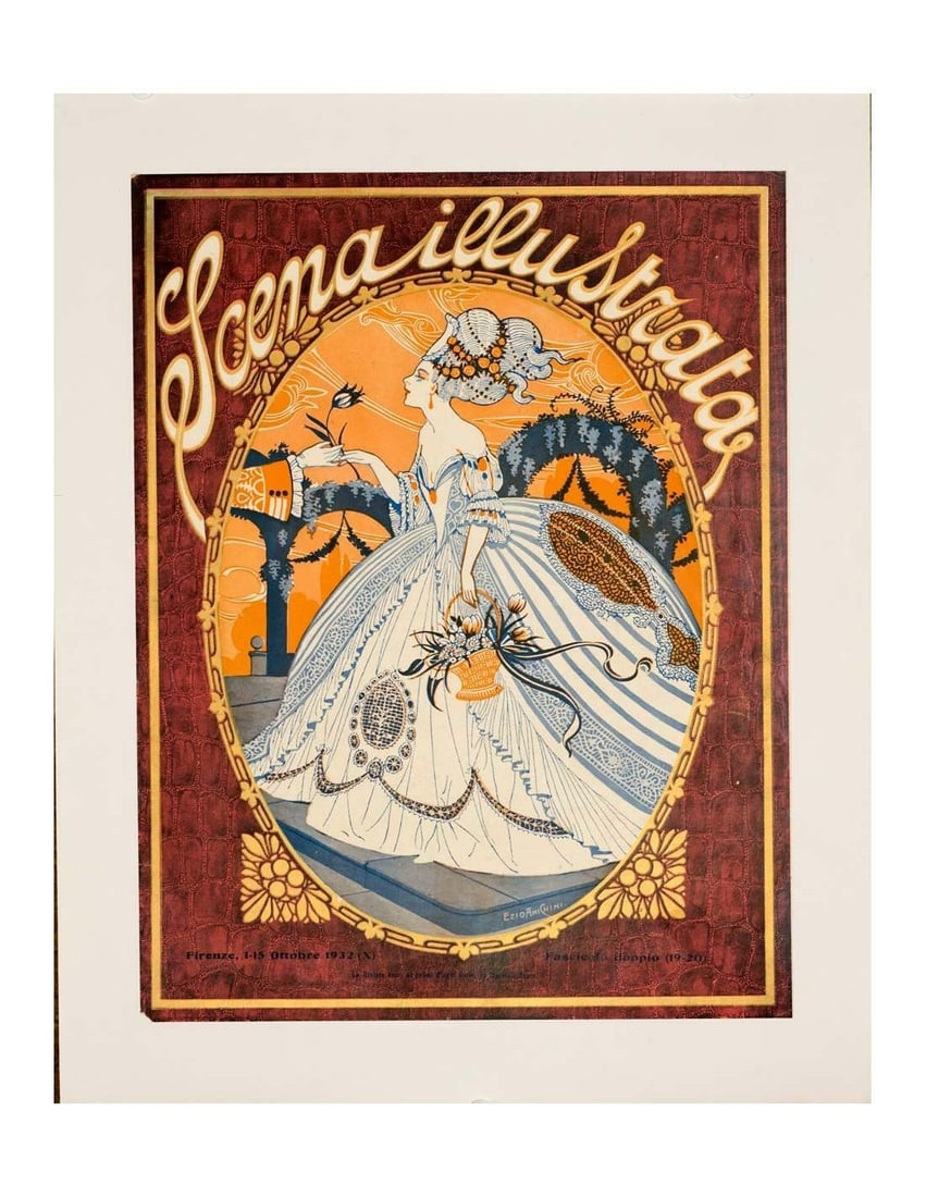 Scena Illustrata Arts Literature Music Theatre Cover Woman 11 1932: Scena Illustrata Arts Literature Music Theatre Cover Woman 11 1932 Item Specifics: Style: Art Nouveau Date Of Creation: 1900 CIRCA Year Of Production: 1900 CIRCA Width (Inches): 16 Subject: Theater Or