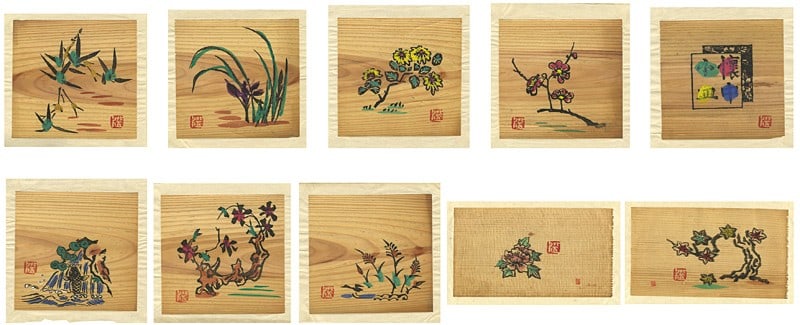 Woodblock Prints Seal Designs Inpu Hand Colored Kawakami Sumio Set: Woodblock Prints Seal Designs Inpu Hand Colored Kawakami Sumio Set Item Specifics: Artist: Kawakami Sumio Subject: Seals and Graphic Design Material: Woodblock print on Kyogi wood sheets Style: Japane