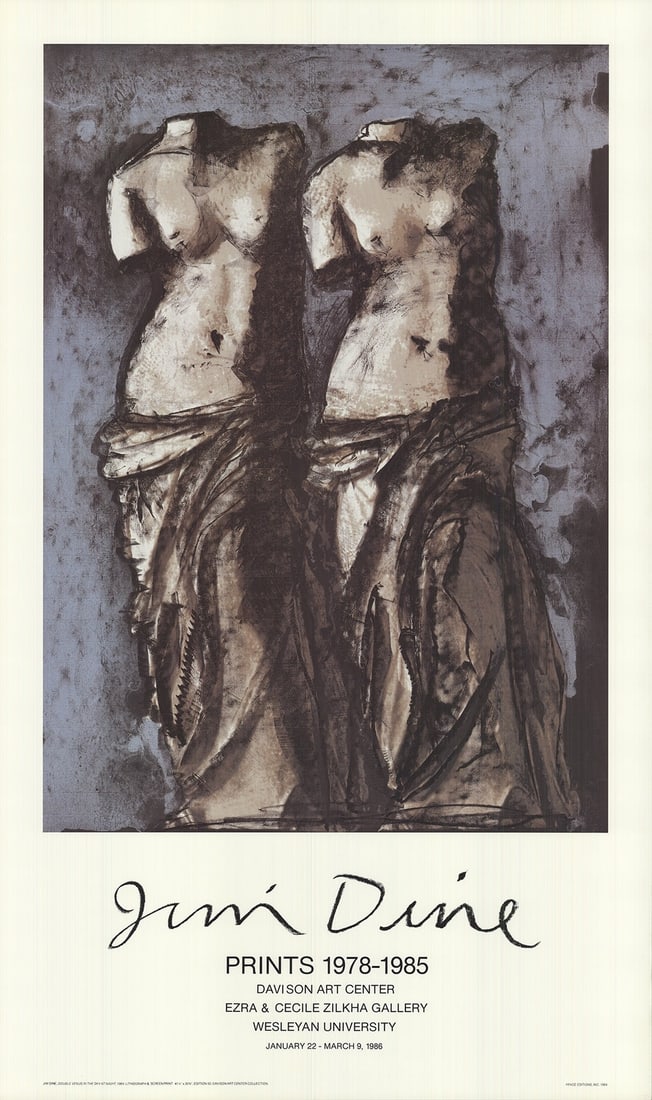 JIM DINE Venus de Milo at Memphis State 37" x 22" Poster 1985 Pop Art Jim Dine: JIM DINE Venus de Milo at Memphis State 37" x 22" Poster 1985 Pop Art Jim Dine Item Specifics: Artist: Jim Dine Brand: Dine Jim Exact Year: 1985 Height: 37 Item Height: 37 Subject: Events Type: Offset