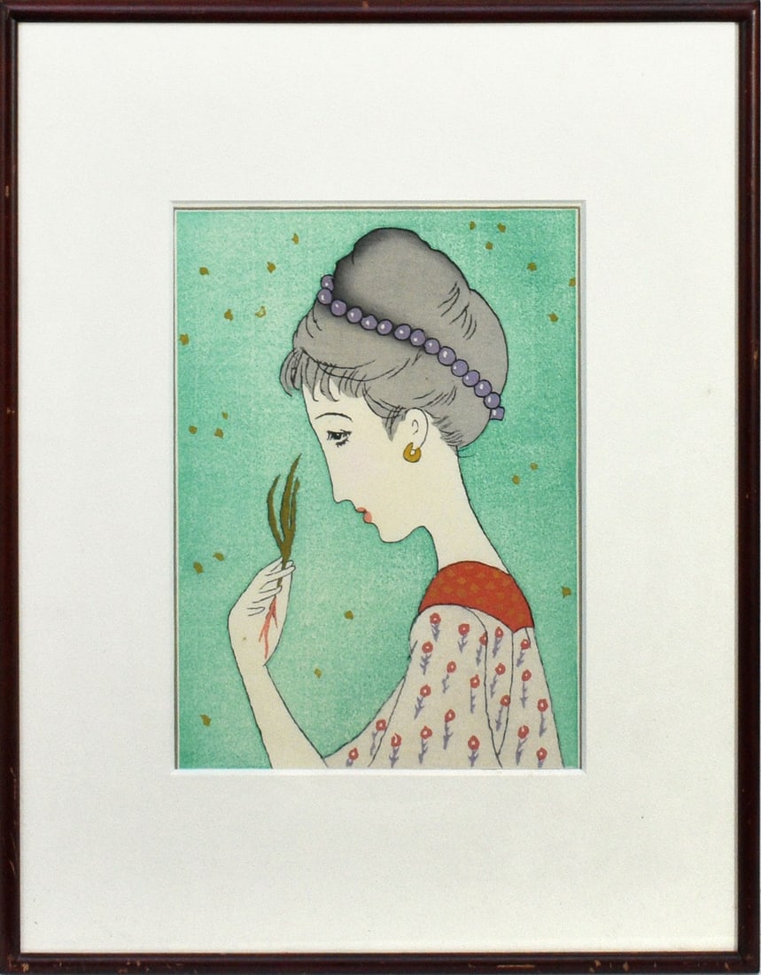 Yumeji Takehisa Woodblock Print Wakakusa no Shojo Limited Edition Framed: Yumeji Takehisa Woodblock Print Wakakusa no Shojo Limited Edition Framed Item Specifics: Artist: Yumeji Takehisa Subject: Young Girl Material: Paper Style: Japanese Size: 30 x 21 cm Product Disclaimer