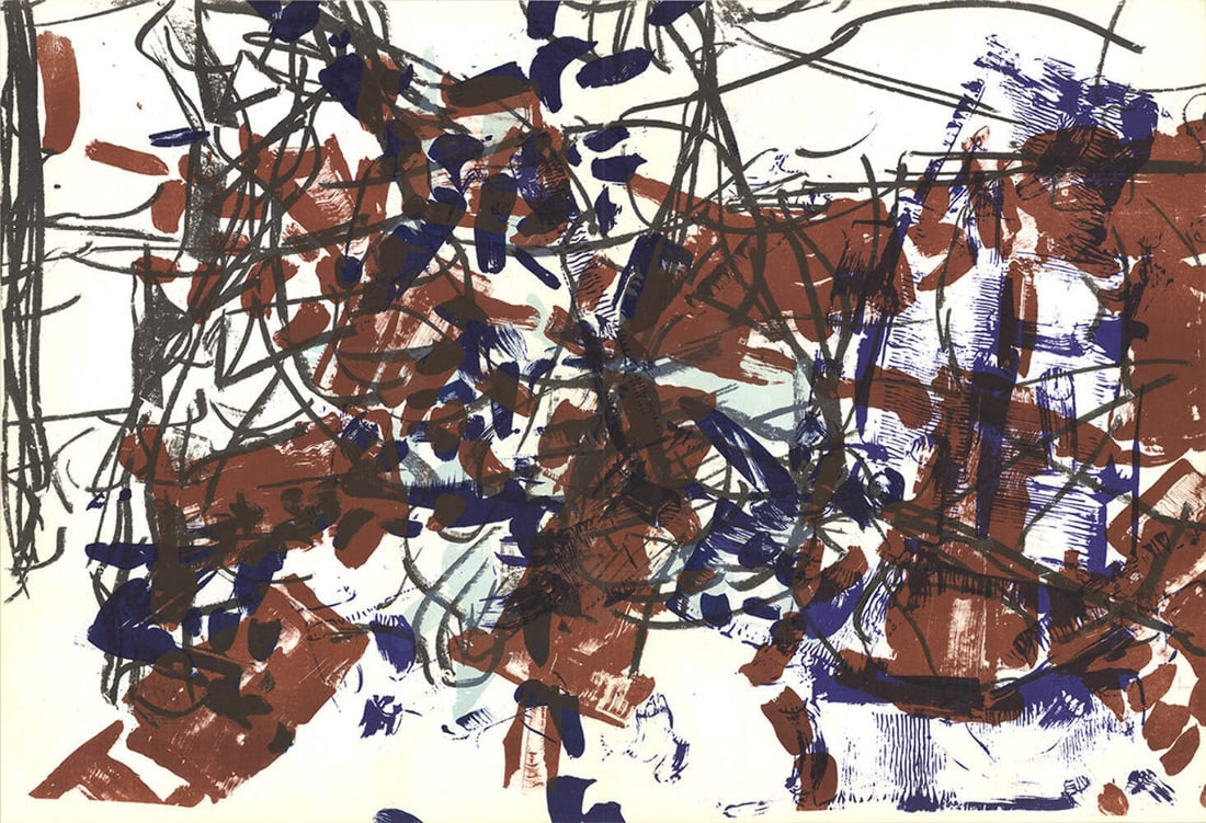 JEAN-PAUL RIOPELLE DLM 171 #20-21 15" x 22" Lithograph 1968 (1 of 1)