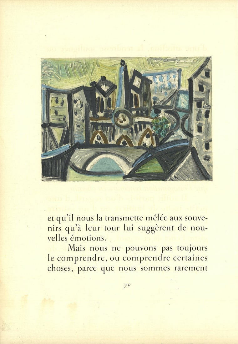 PABLO PICASSO Le pont vu de l'Atelier 17.25" x 12" Lithograph 1959 Cubism Green: PABLO PICASSO Le pont vu de l'Atelier 17.25" x 12" Lithograph 1959 Cubism Green Item Specifics: Artist: Pablo Picasso Brand: Picasso Pablo Exact Year: 1959 Height: 17.25 Item Height: 17.25 Item Width: