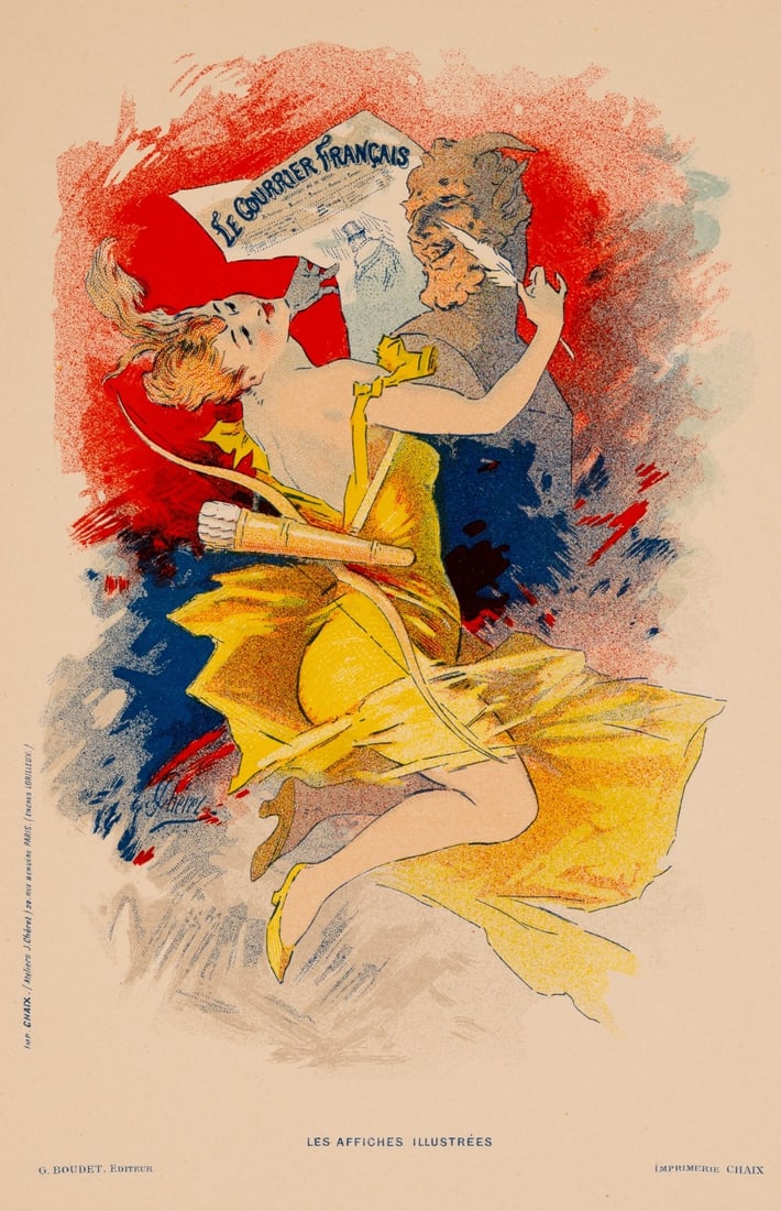 Le Courrier Franais Cheret 1894 Les Affiches Illustrees: Le Courrier Franais Cheret 1894 Les Affiches Illustrees Item Specifics: Artist: CHERET Unit Of Sale: Single Piece Size: Small Date Of Creation: 1897 Title: Le Courrier Francais Material: Paper Certifi