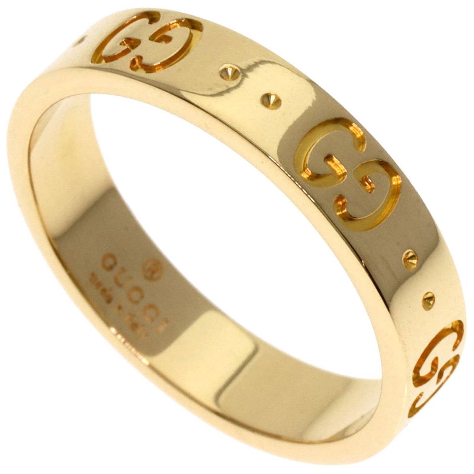 GUCCI Band Ring Yellow Gold (18K): GUCCI Band Ring Yellow Gold (18K) Yellow gold (18K) band ring from Gucci, featuring a classic design. The ring is in very good condition, with minor signs of wear, including small scratches or light