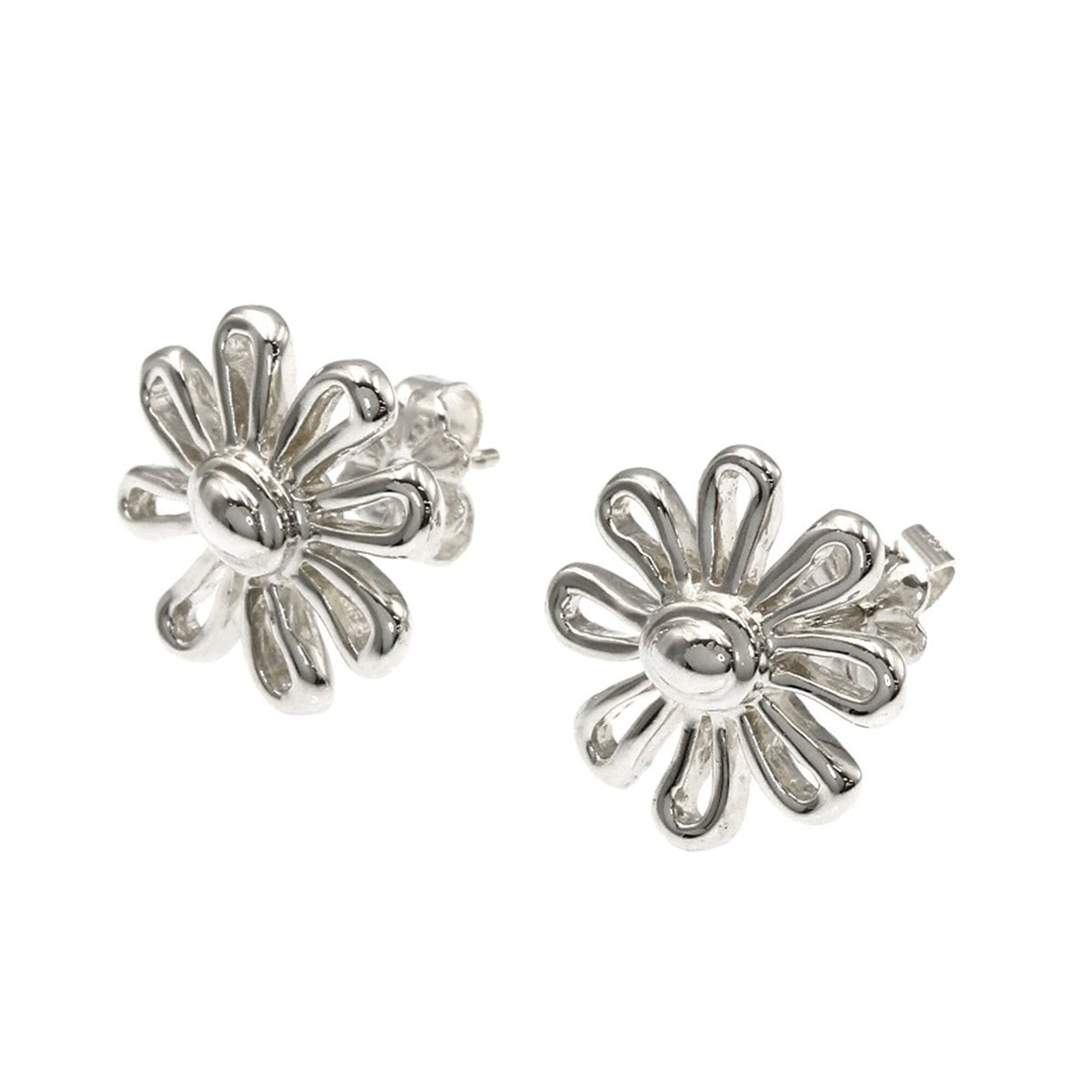 TIFFANY Stud Earrings Silver White Gold (14K): TIFFANY Stud Earrings Silver White Gold (14K) Silver and white gold stud earrings from Tiffany, bearing a signature. The 14K white gold and silver construction provides a luxurious touch, while the st
