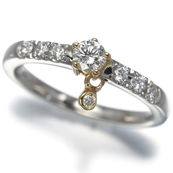 Star Jewelry Ring Diamond 0.15Ct/0.16Ct Us5-5.25 18K Yg/Pt 900: Star Jewelry Ring Diamond 0.15Ct/0.16Ct Us5-5.25 18K Yg/Pt 900 Star Jewelry Ring Diamond 0.15Ct/0.16Ct Us5-5.25 18K Yg/Pt 900 - A Natural Diamond Ring Set in 18K Yellow Gold, Featuring a 0.15ct