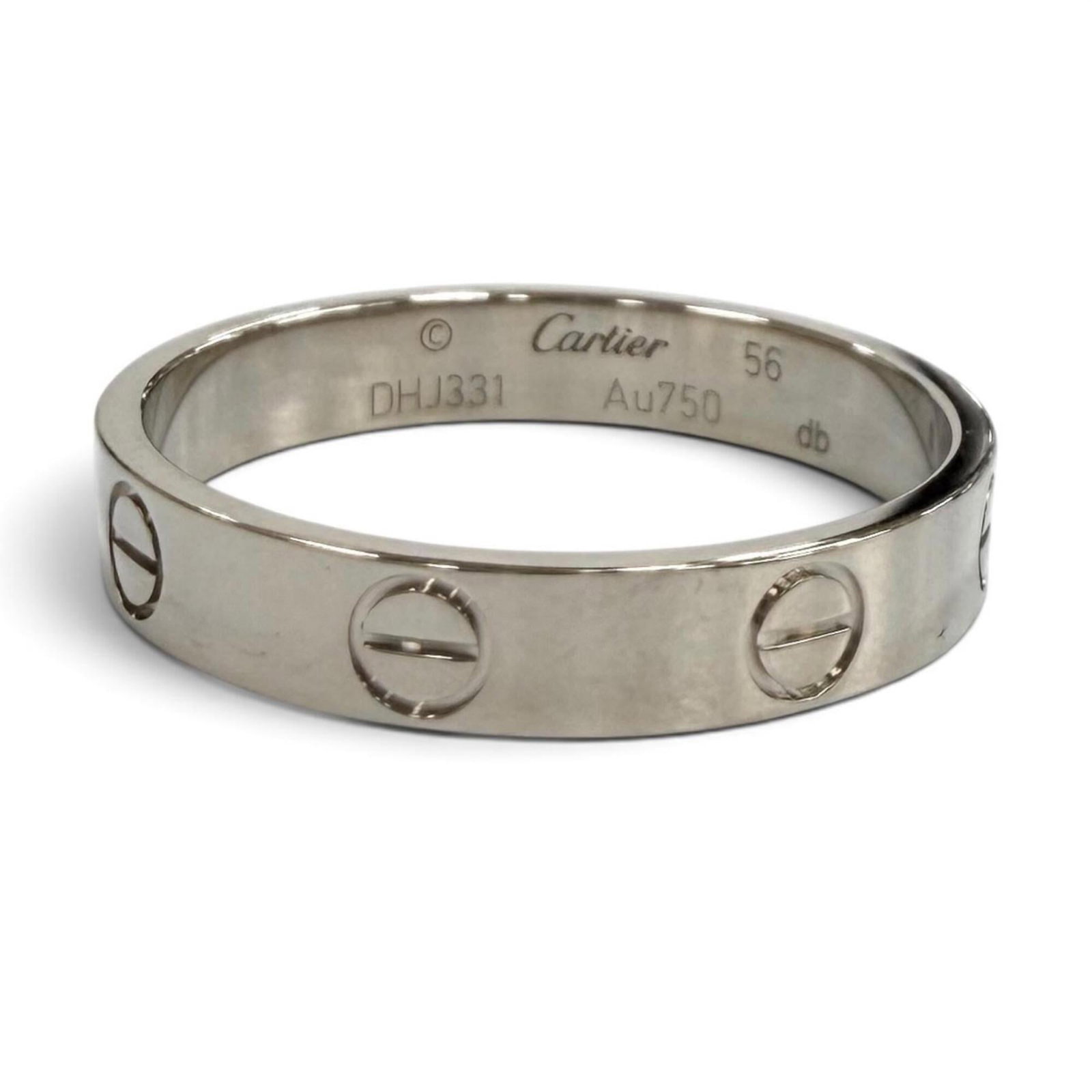 CARTIER Band Ring White Gold (18K): CARTIER Band Ring White Gold (18K) White gold (18K) band ring from Cartier, featuring a sleek and sophisticated design. This like new used ring boasts excellent condition with no visible wear, making 