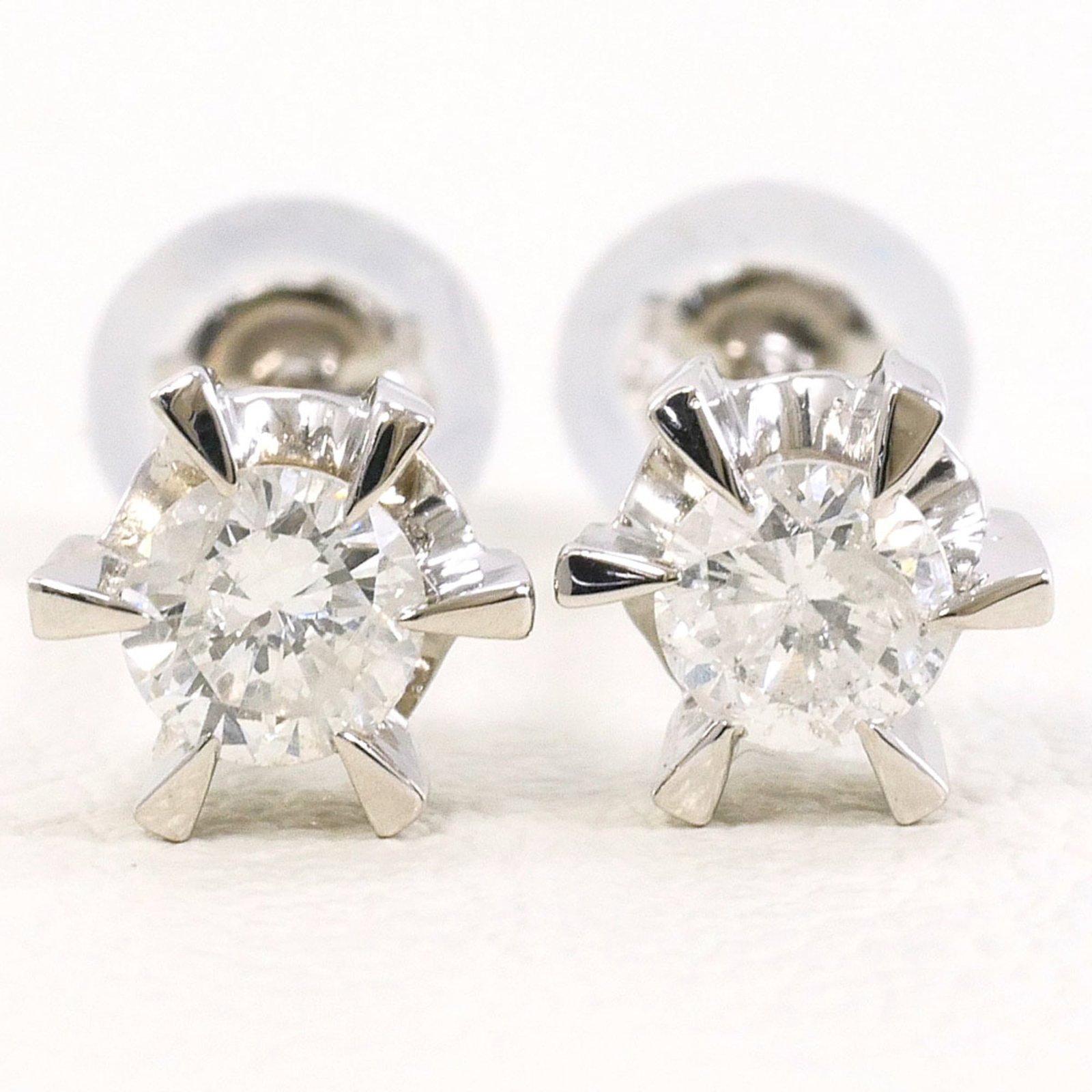 Stud Earrings Platinum 950 - 2