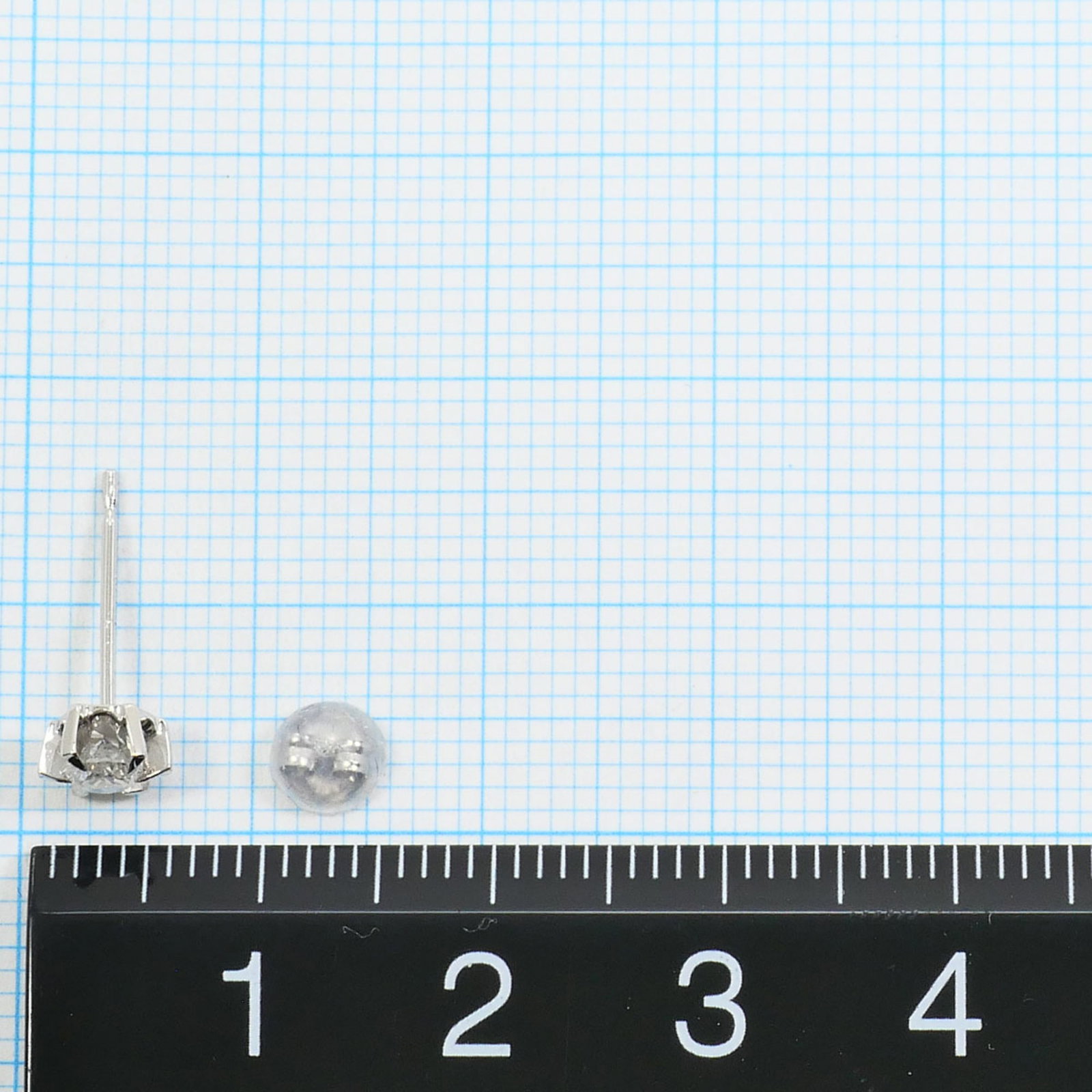 Stud Earrings Platinum 950 - 3
