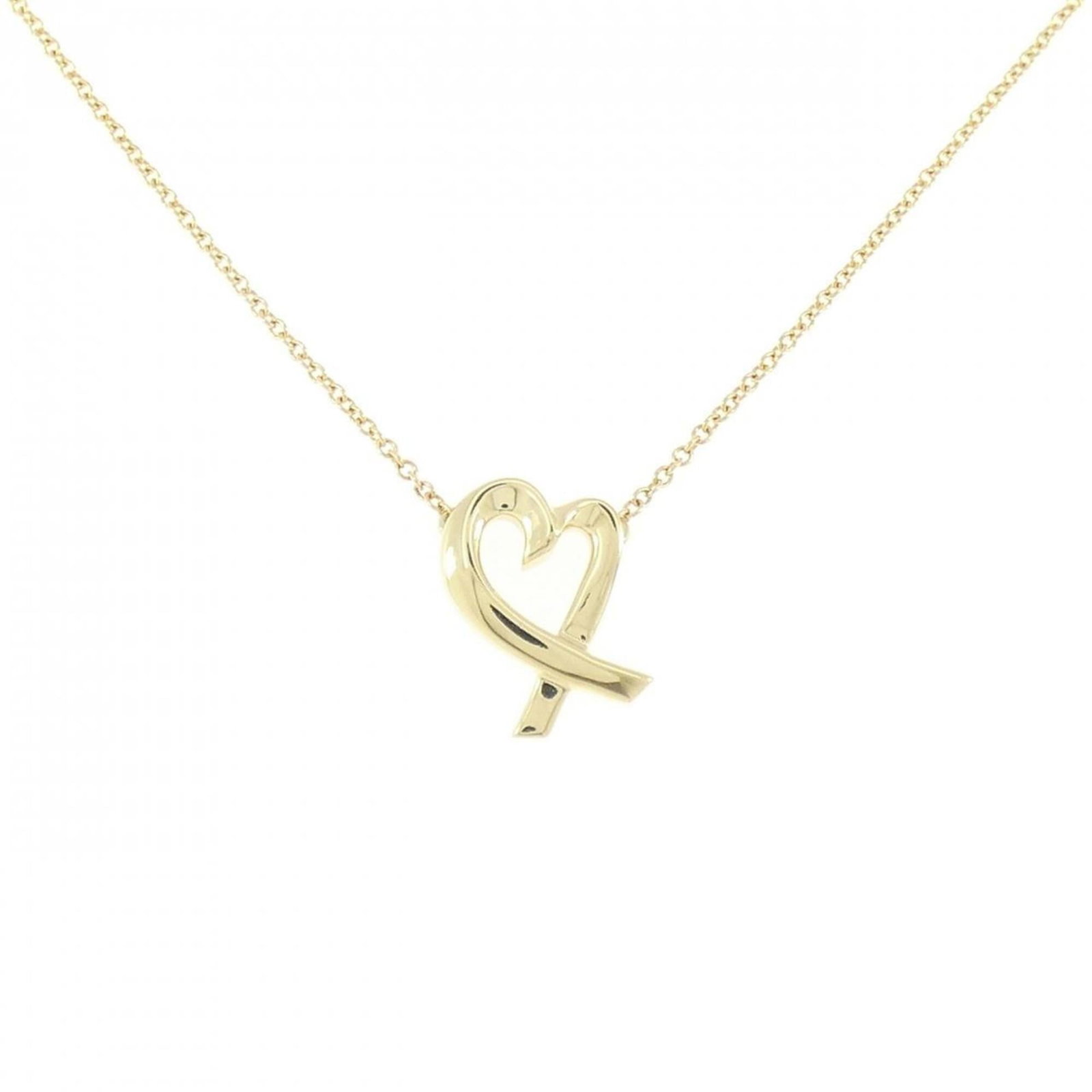 TIFFANY Yellow Gold (18K): TIFFANY Yellow Gold (18K) Yellow gold (18K) pendant from Tiffany's Loving Heart collection, featuring a 13.4mm x 9.5mm pendant with a 42 cm / 16.53'' adjustable neck. The pendant bears minor
