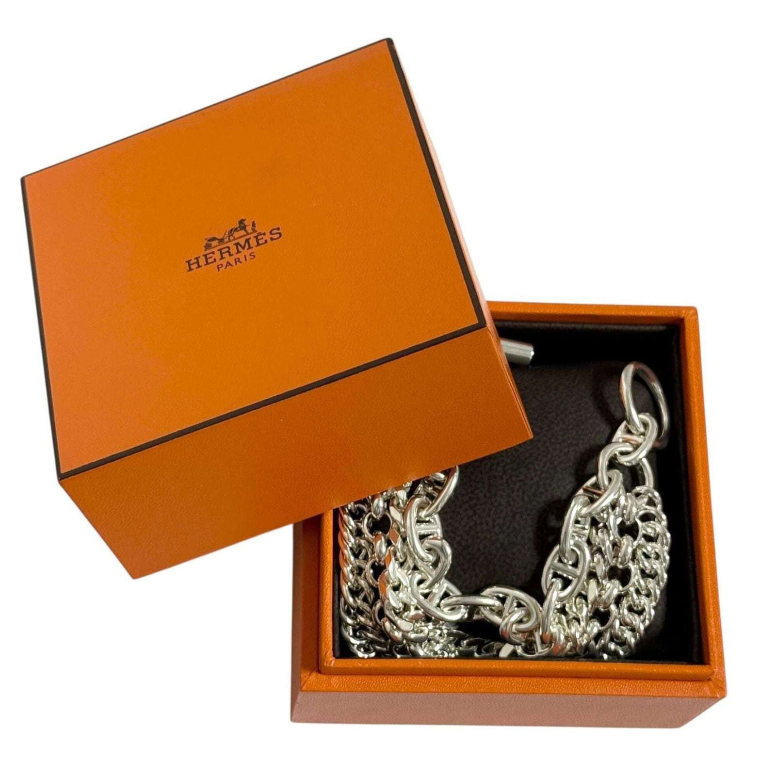 HERMES Charm Bracelet Silver 925 - 10