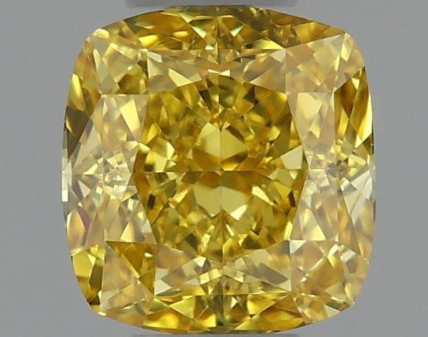 GIA Cushion Modified 0.35ct Fancy Vivid Yellow VVS2 - Loose Natural Diamond: GIA Cushion Modified 0.35ct Fancy Vivid Yellow VVS2 - Loose Natural Diamond GIA certified, this 0.35ct Fancy Vivid Yellow VVS2 diamond boasts exceptional color and clarity, making it a standout among 
