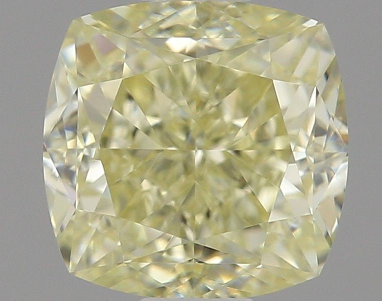 GIA Cushion Brilliant 1.0ct Fancy Light Yellow VVS1 - Loose Natural Diamond: GIA Cushion Brilliant 1.0ct Fancy Light Yellow VVS1 - Loose Natural Diamond GIA-certified, this 1.0ct Fancy Light Yellow VVS1 diamond boasts exceptional clarity and a vibrant, sunny hue. Measuring