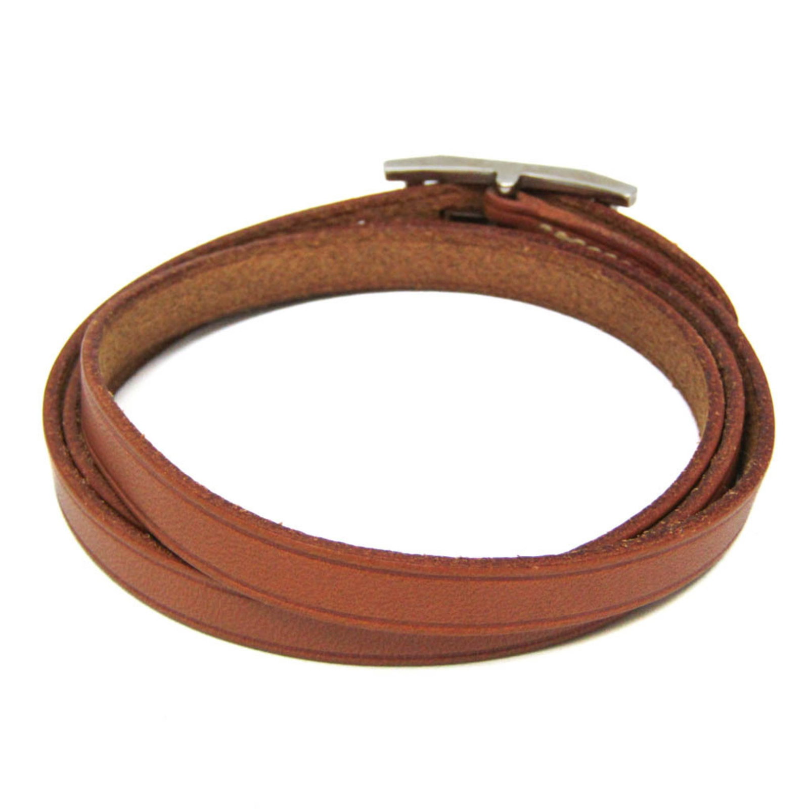 HERMES Bangle Leather Metal - 2