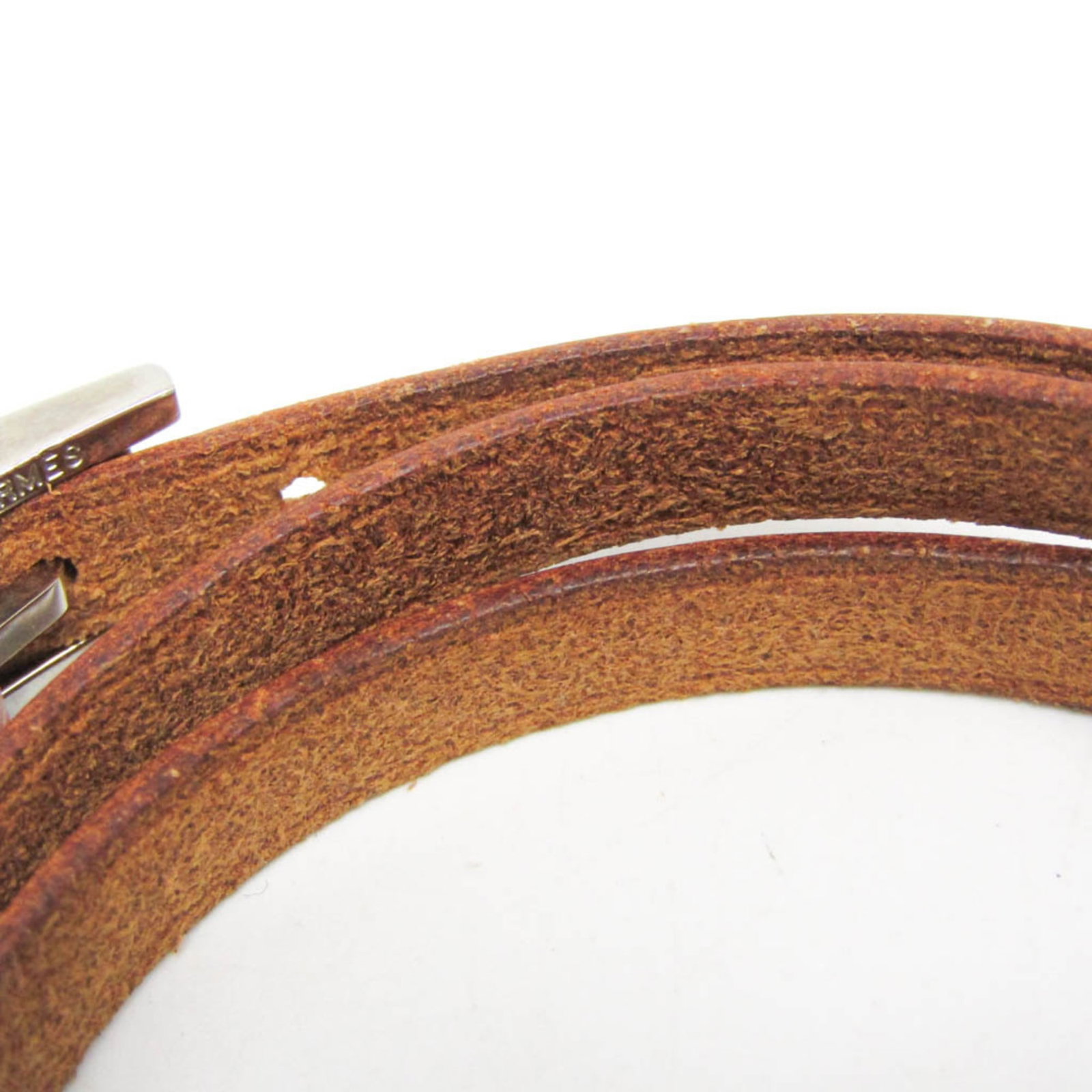 HERMES Bangle Leather Metal - 5