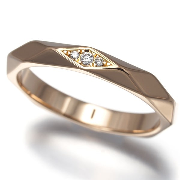 Boucheron Ring Diamond Facette 3P Medium Eu51 18K 750 Rose Gold (1 of 5)