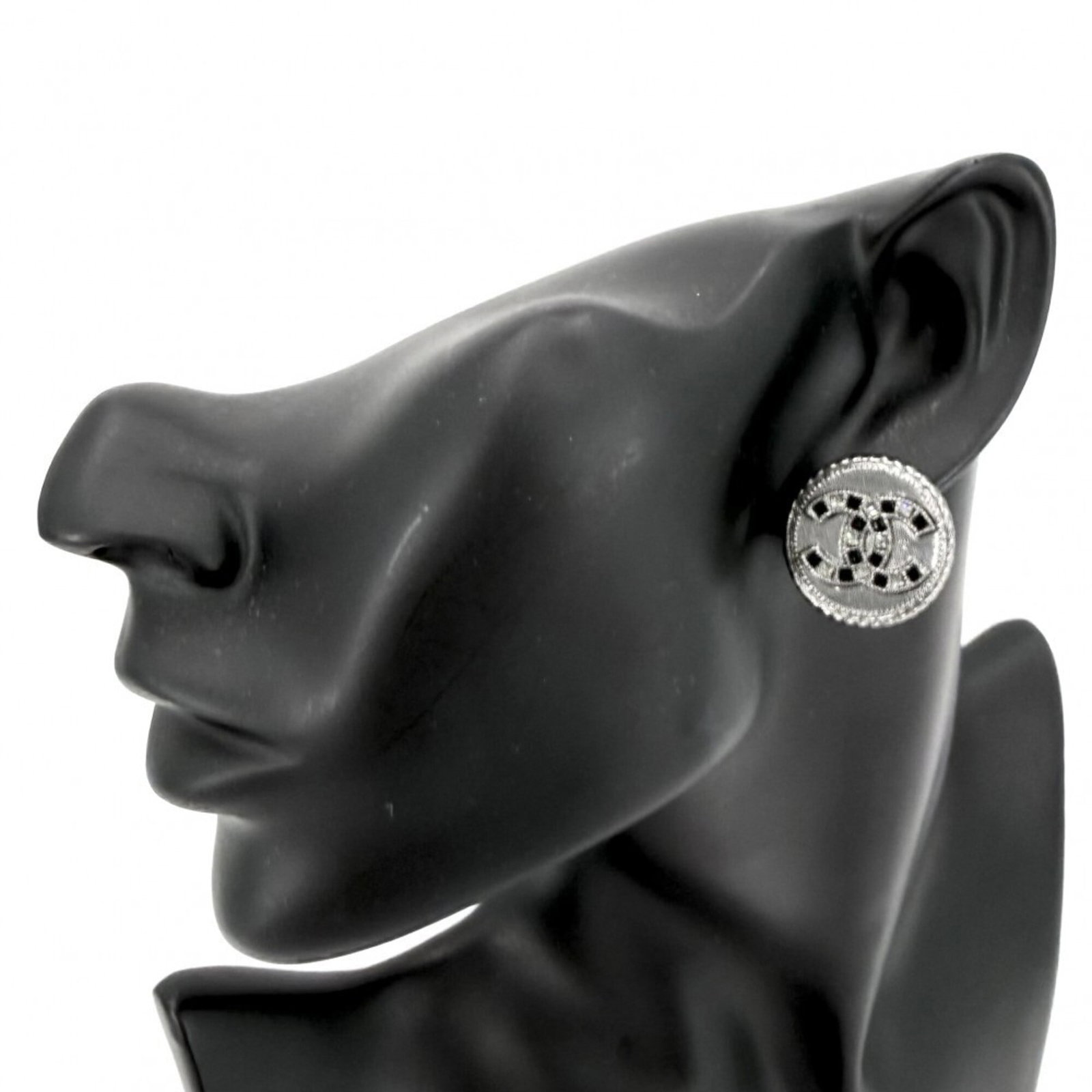 CHANEL Stud Earrings Rhinestone - 2