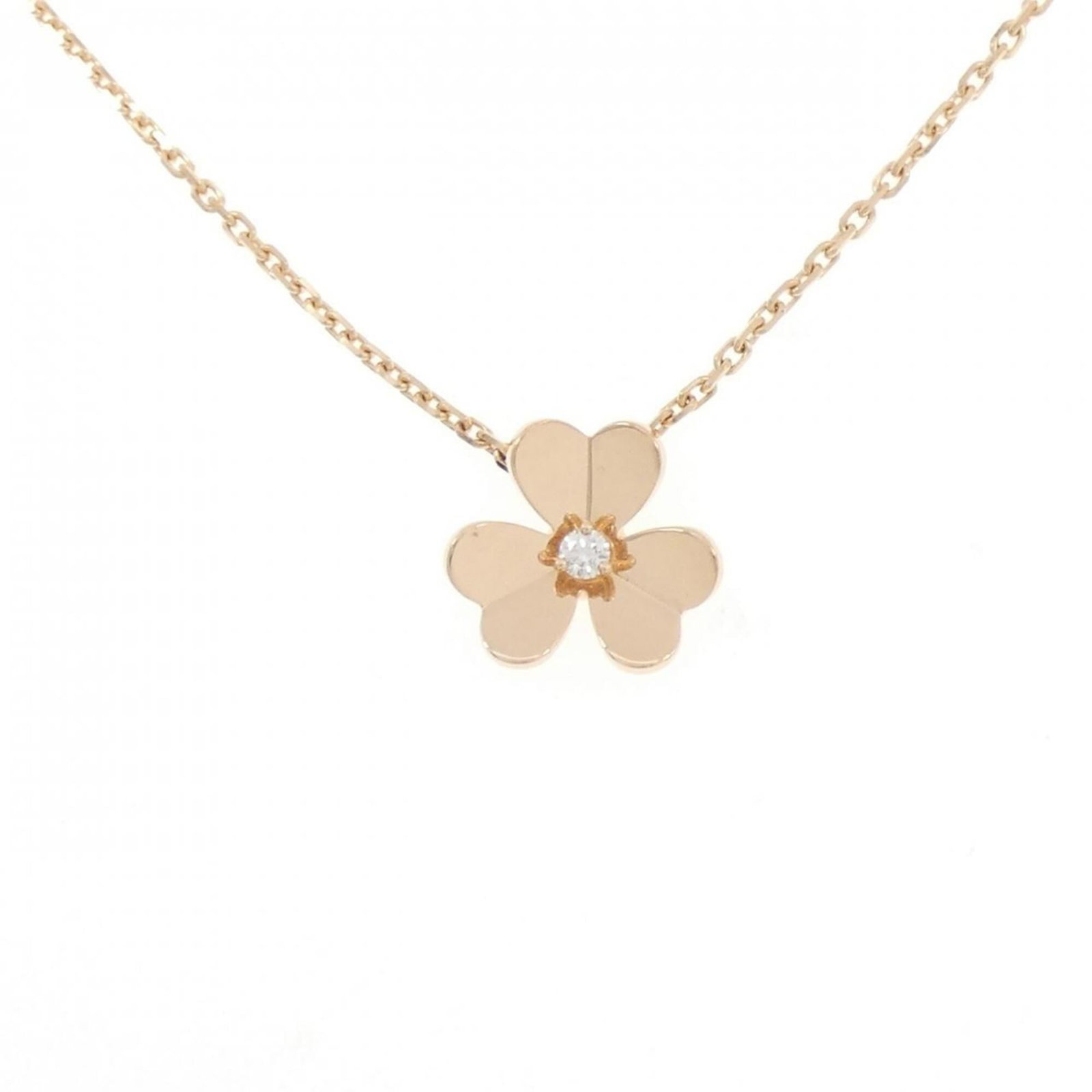 VAN CLEEF & ARPELS Pink Gold (18K): VAN CLEEF & ARPELS Pink Gold (18K) Pink gold (18K) necklace from Van Cleef & Arpels, featuring a 14.1mm x 15.6mm pendant, available in sizes 38 cm - 42 cm. This necklace is in like new condition,