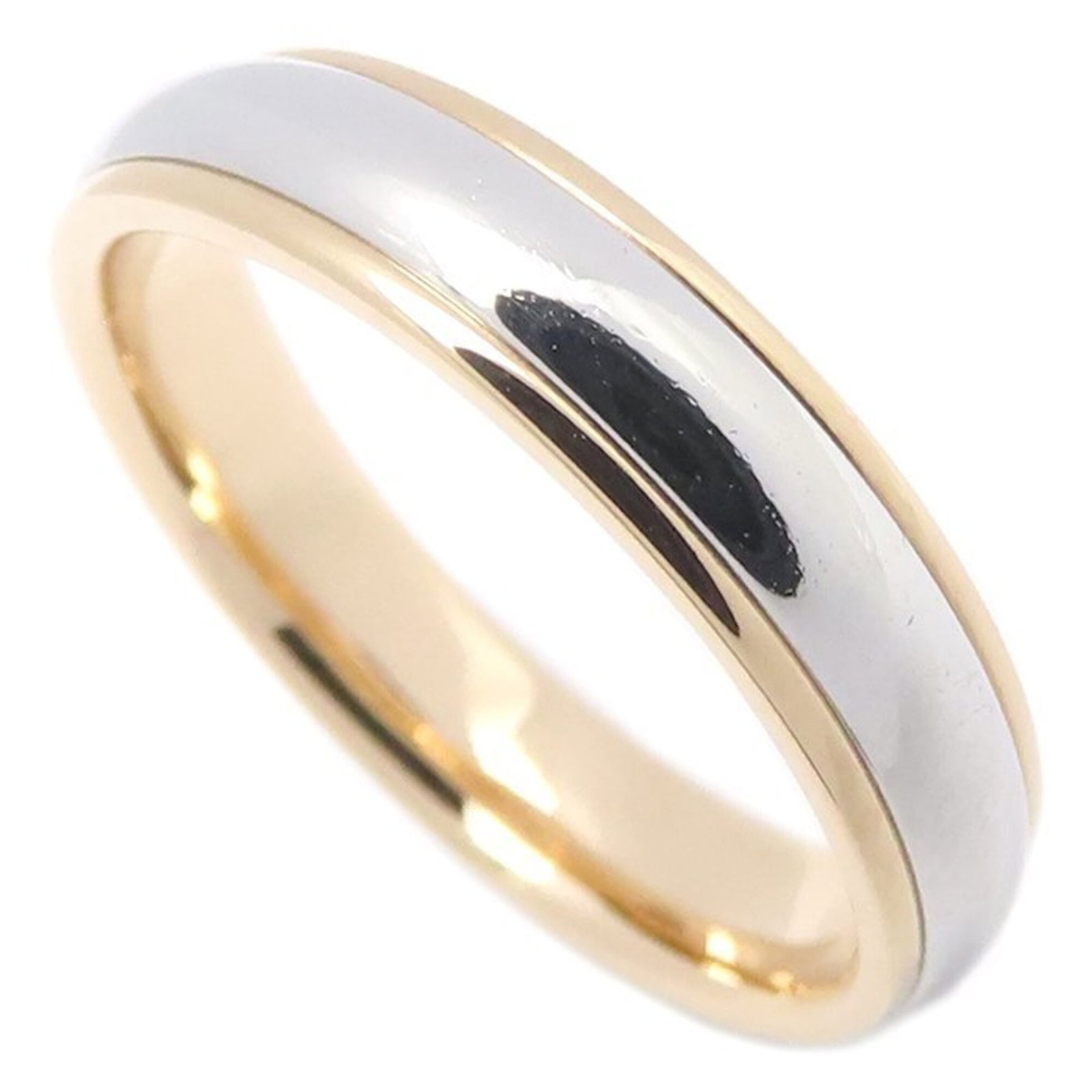 TIFFANY Band Ring Pink Gold (18K) Platinum 950: TIFFANY Band Ring Pink Gold (18K) Platinum 950 Pink gold (18K) band ring from Tiffany, featuring a platinum 950 setting, is a beautiful addition to any jewelry collection. This 18K pink gold band