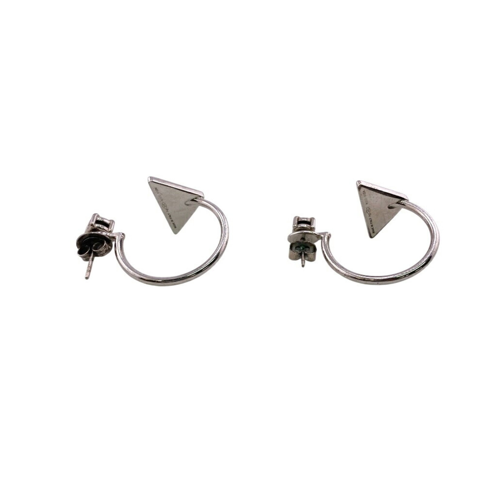 PRADA Stud Earrings Silver - 3