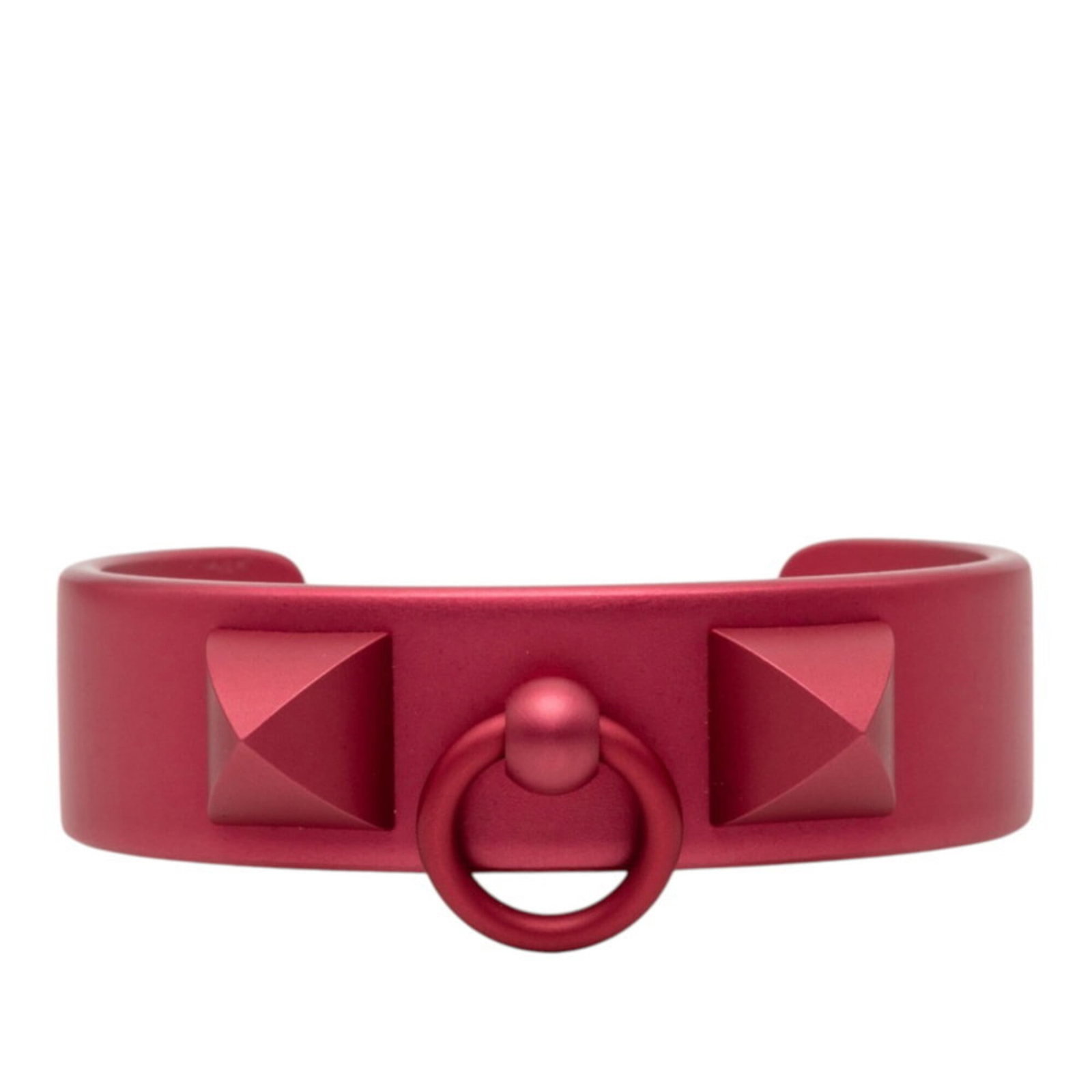 HERMES Charm Bracelet Aluminum: HERMES Charm Bracelet Aluminum The HERMES Charm Bracelet Aluminum is a gently used, pink charm bracelet made from aluminum, measuring 14.5cm in length. It features minor scratches and light marks,