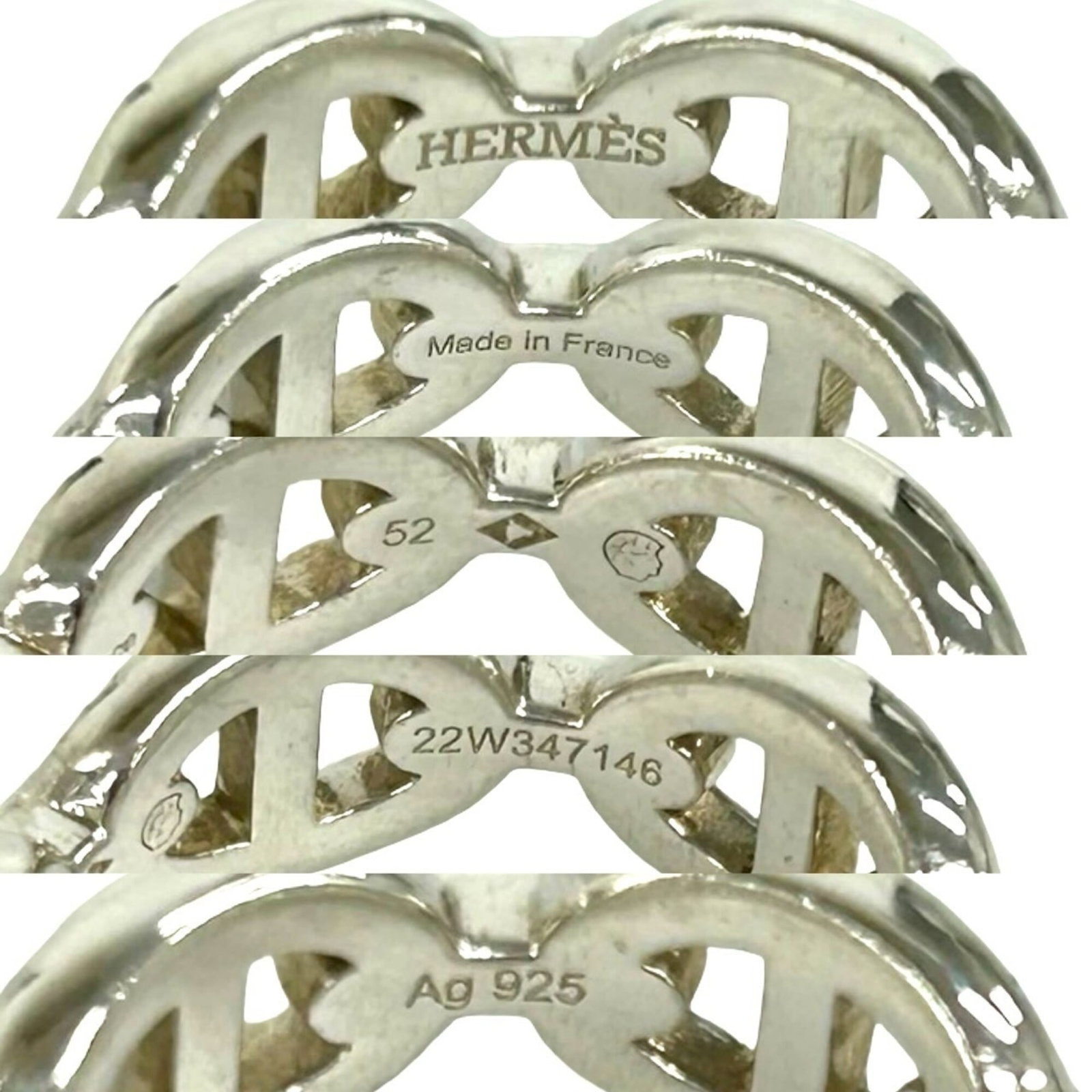 HERMES Band Ring Silver 925 - 3