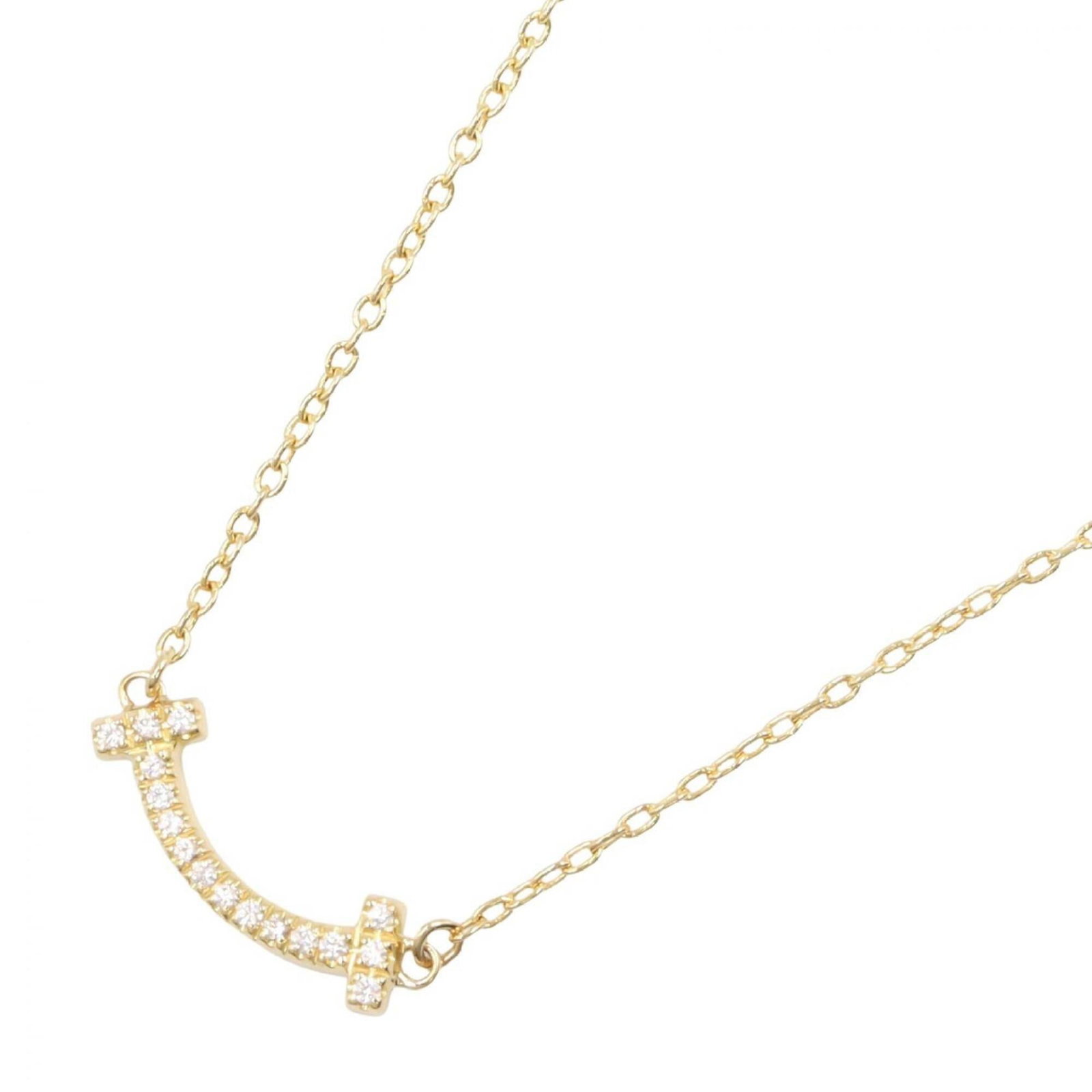 TIFFANY Yellow Gold (18K): TIFFANY Yellow Gold (18K) Yellow gold (18K) necklace with a clear, gold pendant, available in a range of lengths to suit your style, from 40.5 cm to 45.5 cm. This 18K Tiffany necklace features a 3mm