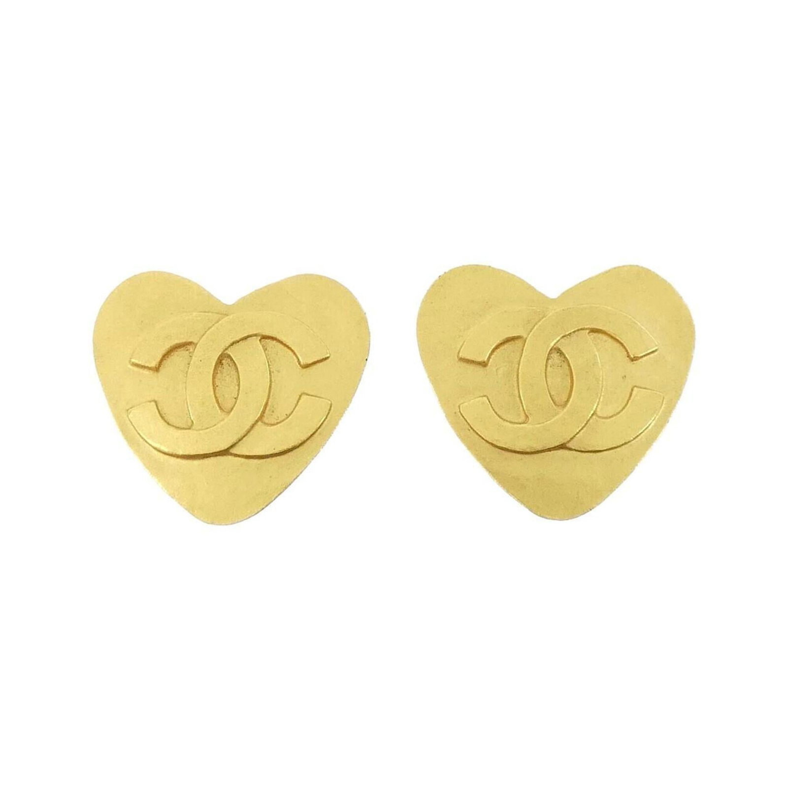 CHANEL Clip Earrings Gold (1 of 3)
