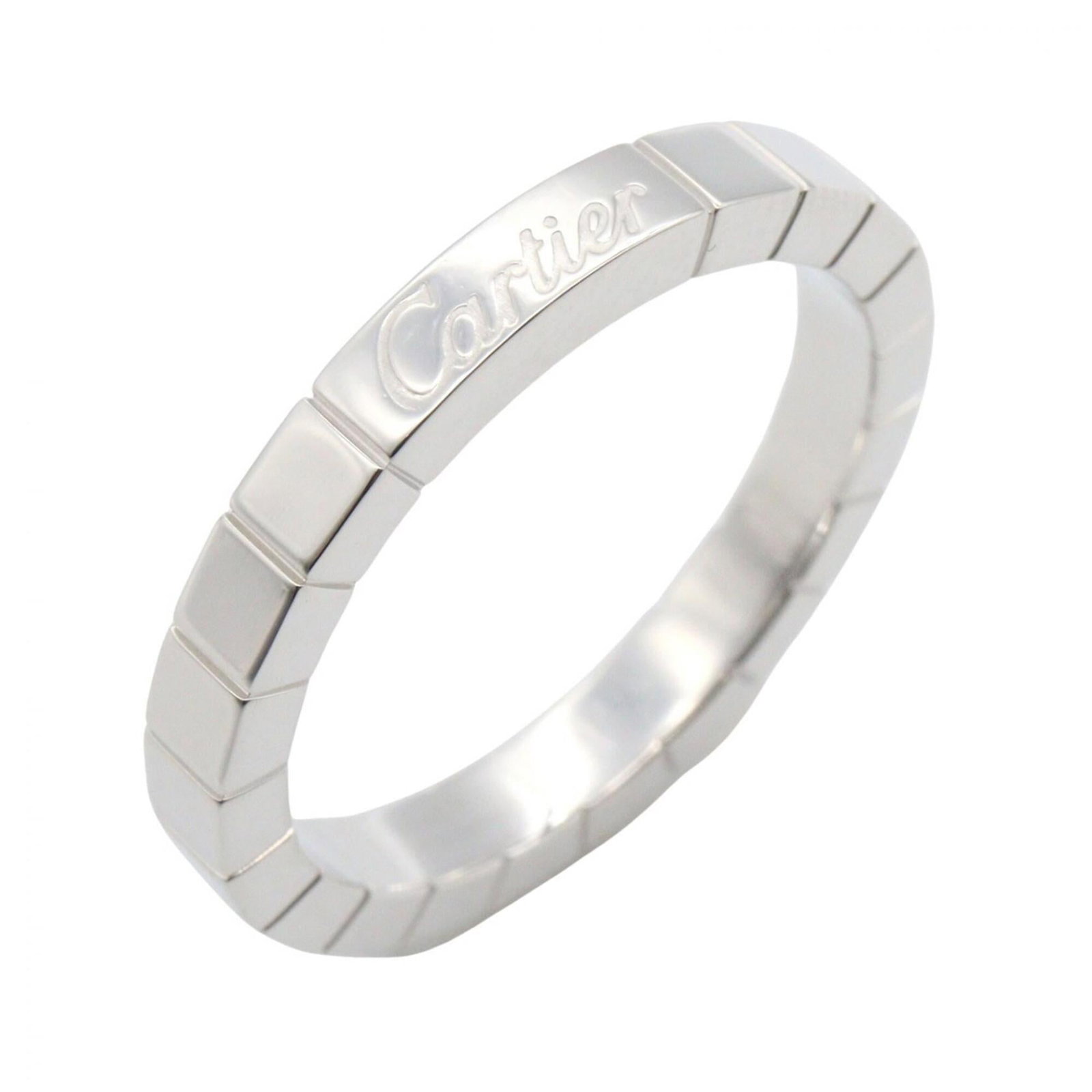 CARTIER Band Ring White Gold (18K): CARTIER Band Ring White Gold (18K) Cartier Band Ring White Gold (18K) is a silver band ring made from 18K white gold. It features a classic design with minor signs of wear, including small scratches o