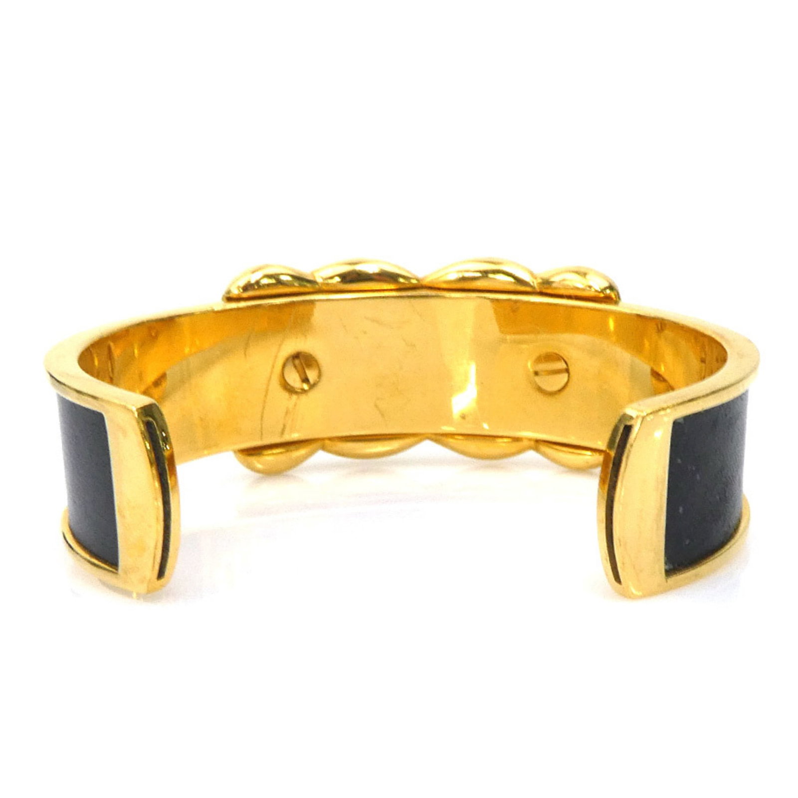 HERMES Bangle Leather Metal - 3