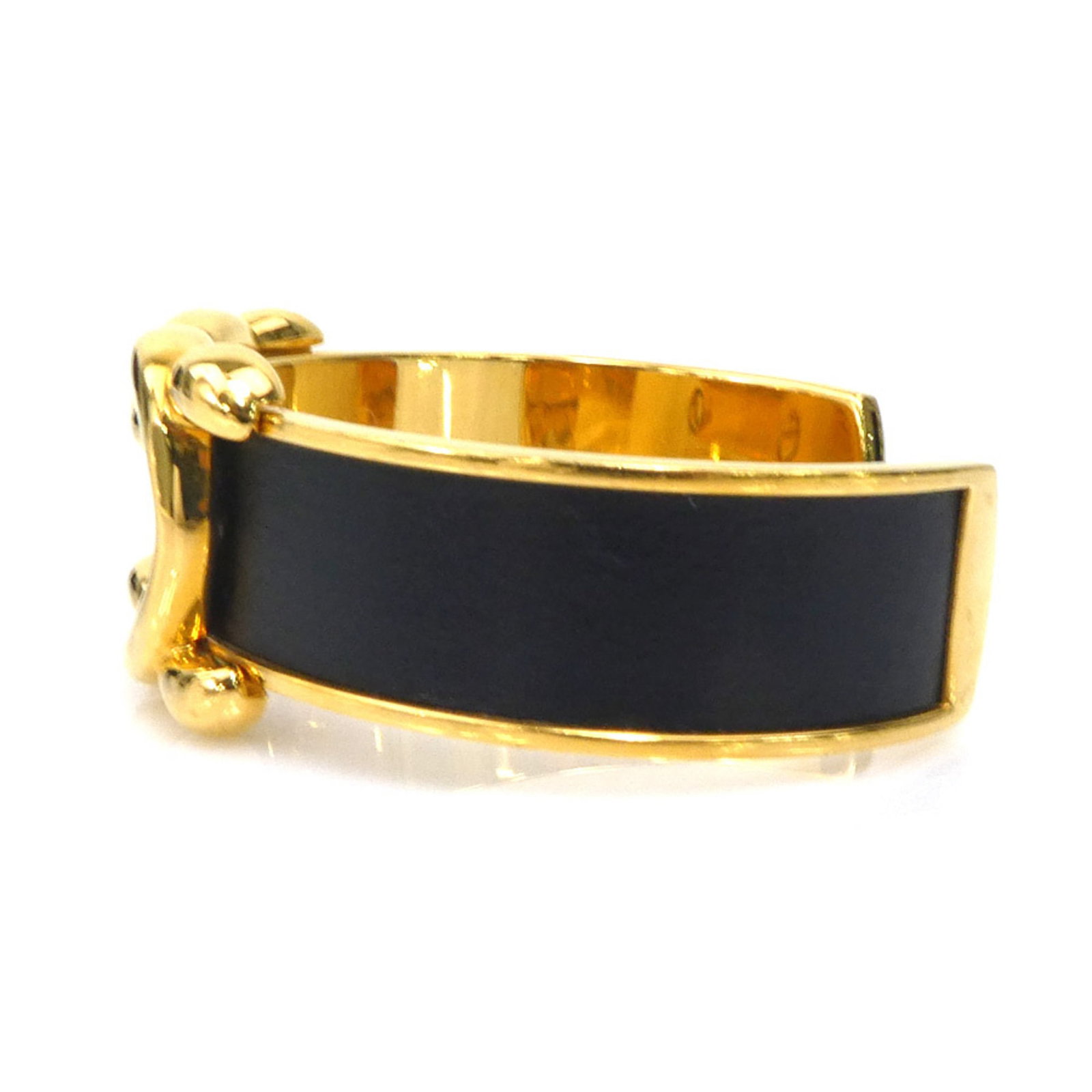HERMES Bangle Leather Metal - 4