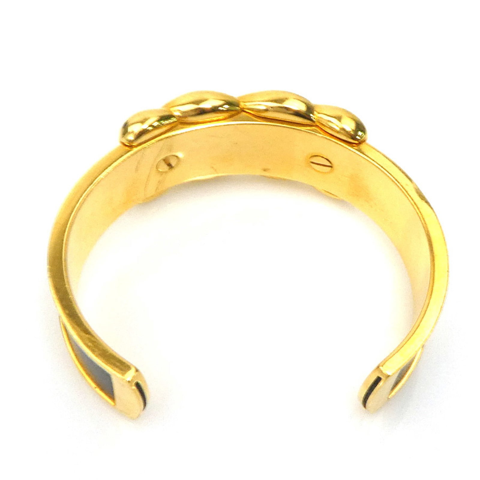 HERMES Bangle Leather Metal - 5